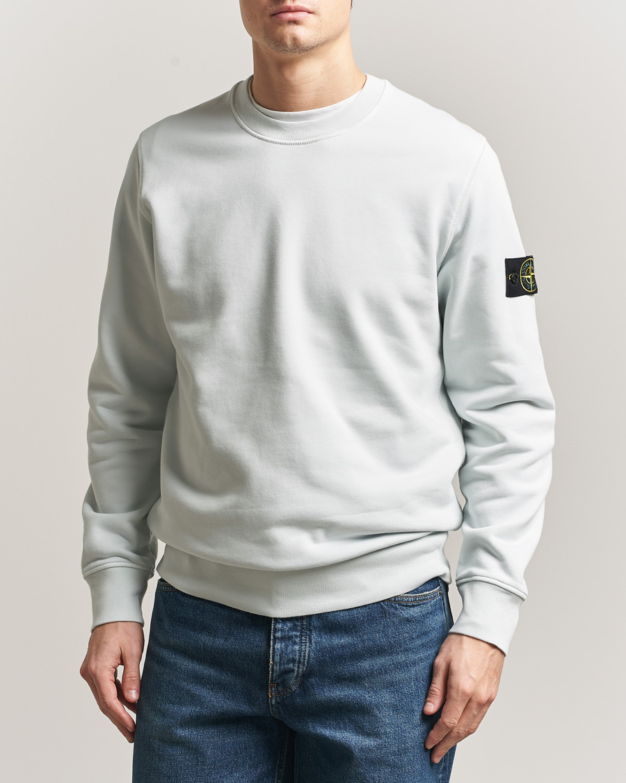 Herre | Gensere | Stone Island | Garment Dyed Fleece Sweatshirt Sky Blue