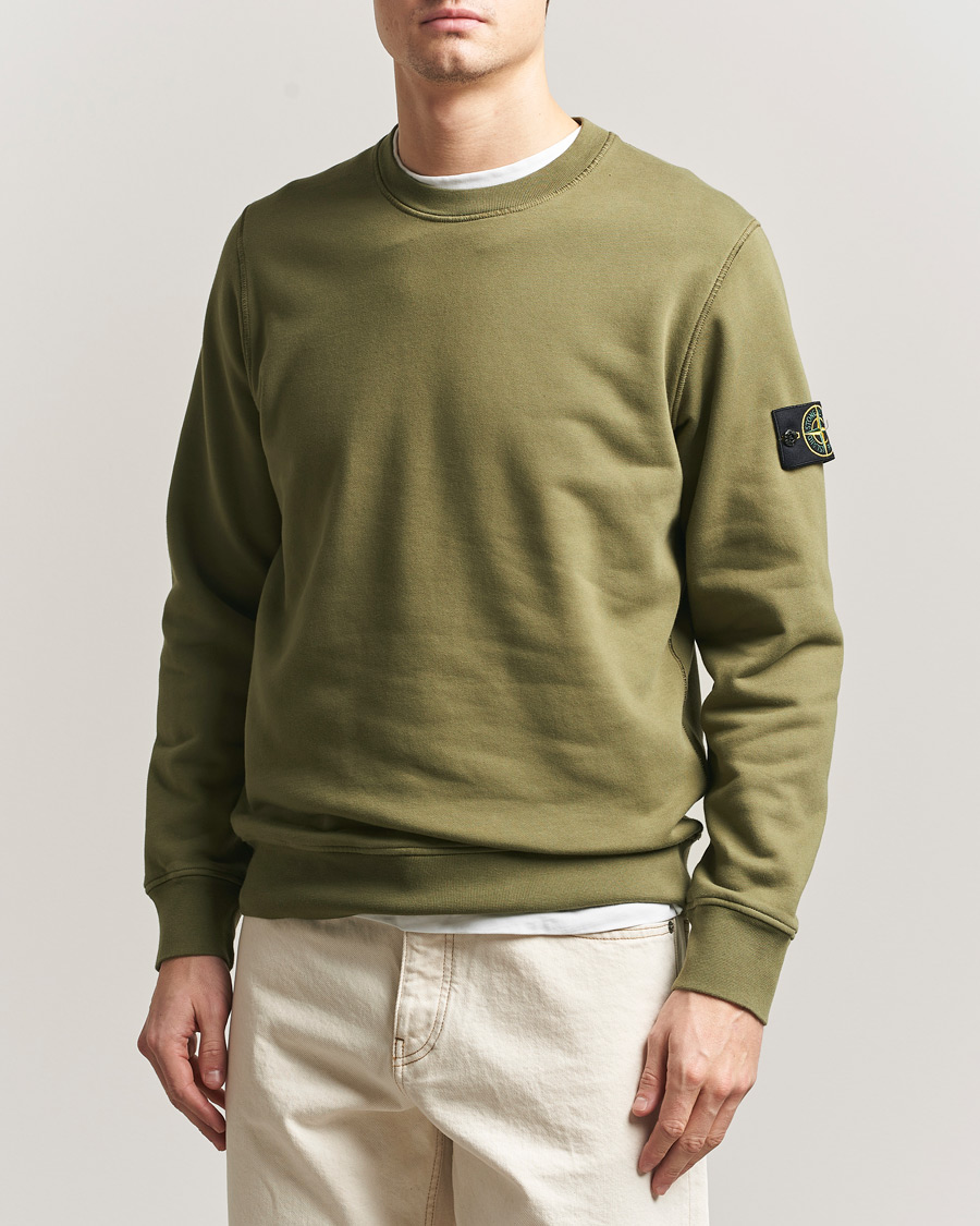 Herre | Gensere | Stone Island | Garment Dyed Fleece Sweatshirt Military Green
