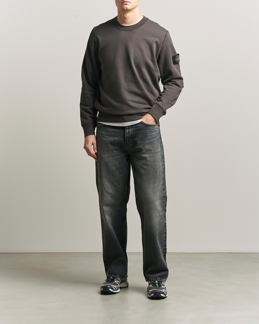 Herre | Gensere | Stone Island | Garment Dyed Fleece Sweatshirt Charcoal