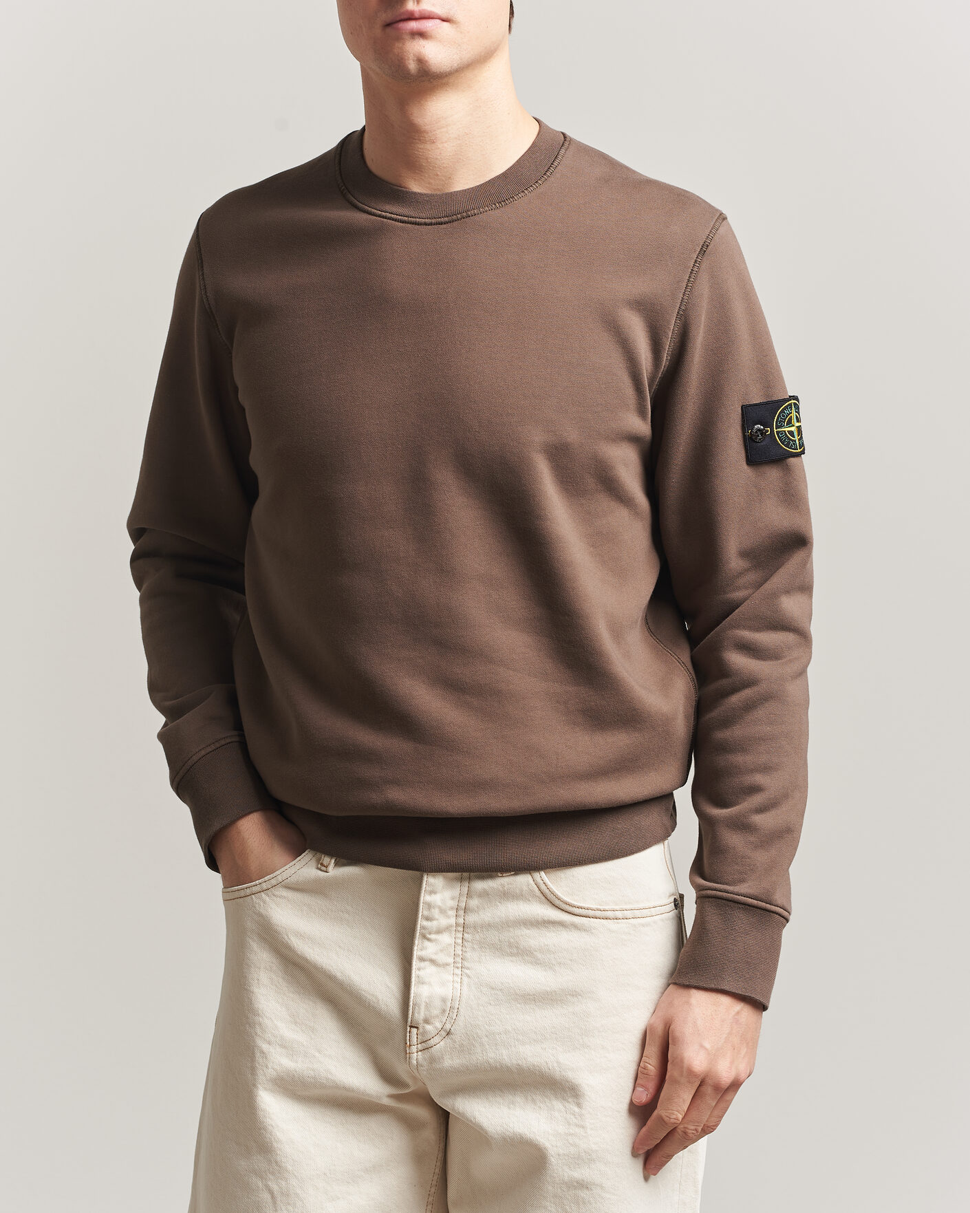 Herre | Gensere | Stone Island | Garment Dyed Fleece Sweatshirt Umber
