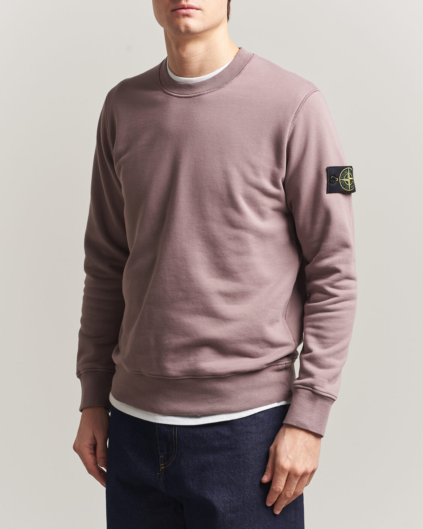 Herre | Gensere | Stone Island | Garment Dyed Fleece Sweatshirt Purple Grey