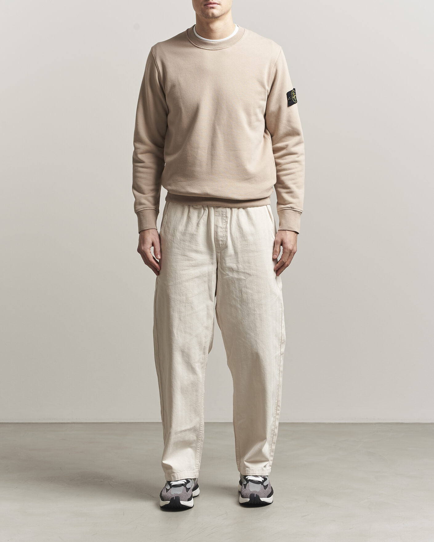 Herre | Gensere | Stone Island | Garment Dyed Fleece Sweatshirt Desert