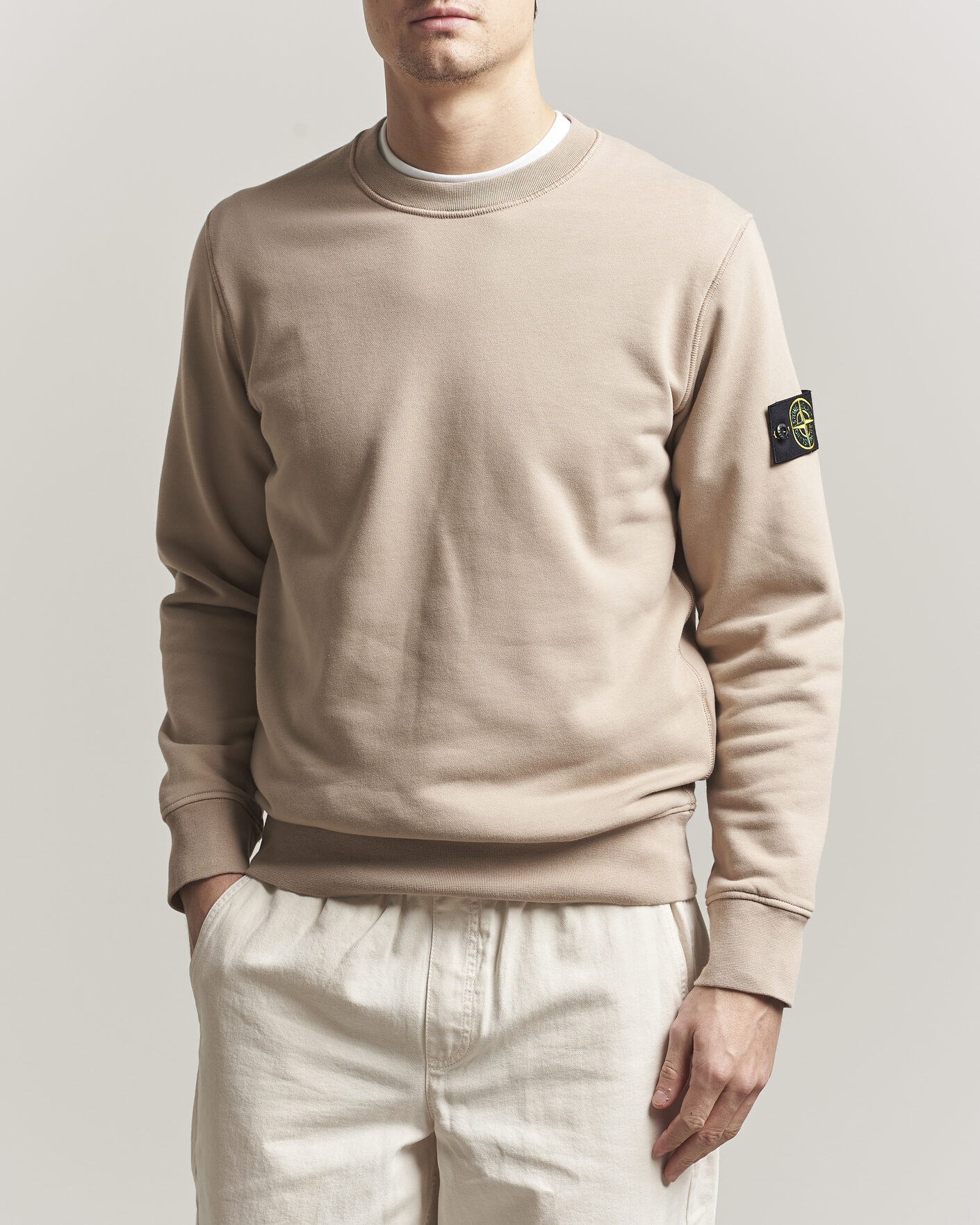 Herre | Gensere | Stone Island | Garment Dyed Fleece Sweatshirt Desert