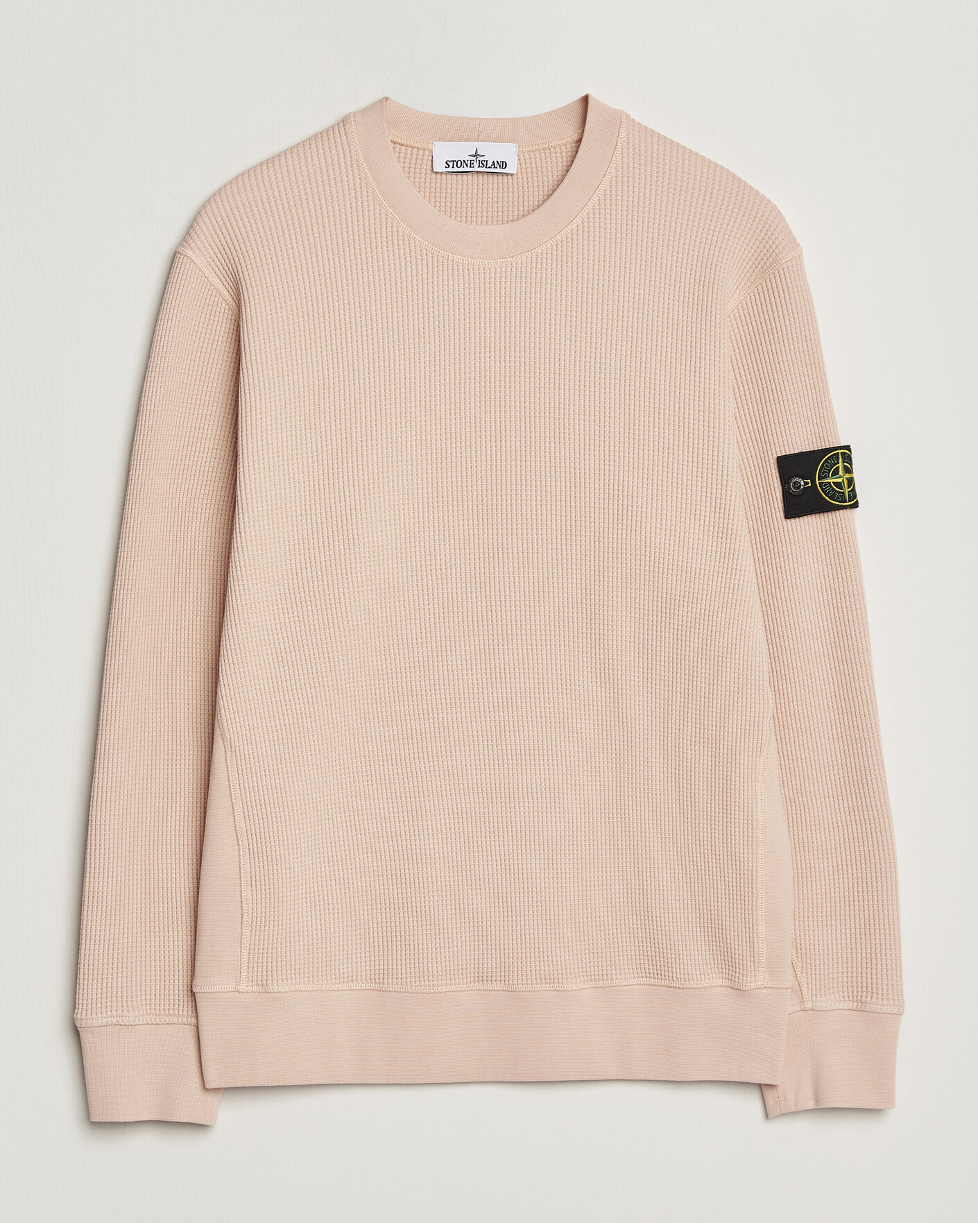 Herre | Gensere | Stone Island | Organic Cotton Waffle Fleece Sweatshirt Plaster Pink