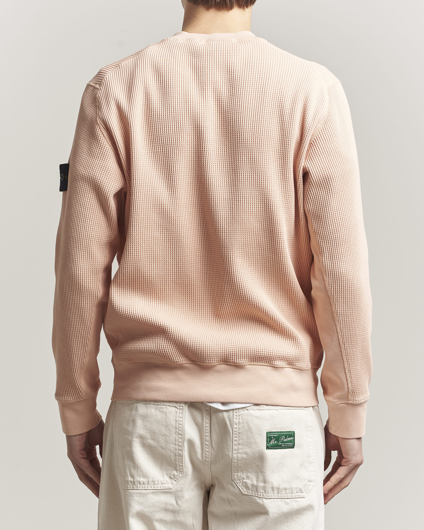 Herre | Gensere | Stone Island | Organic Cotton Waffle Fleece Sweatshirt Plaster Pink