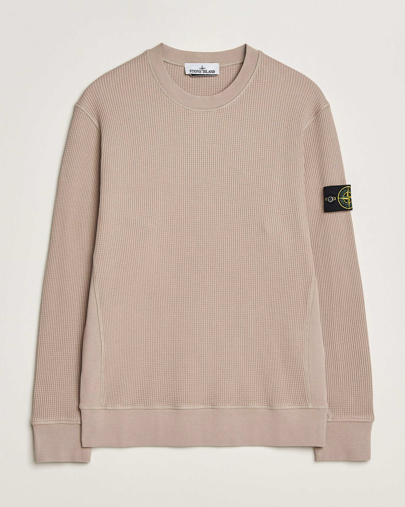 Herre | Gensere | Stone Island | Organic Cotton Waffle Fleece Sweatshirt Desert