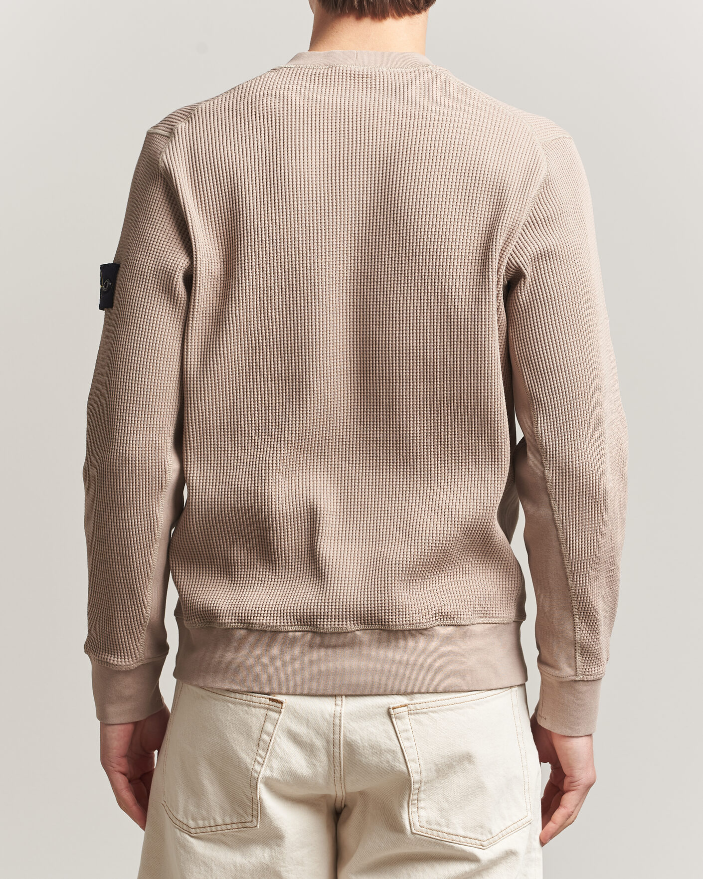 Herre | Gensere | Stone Island | Organic Cotton Waffle Fleece Sweatshirt Desert