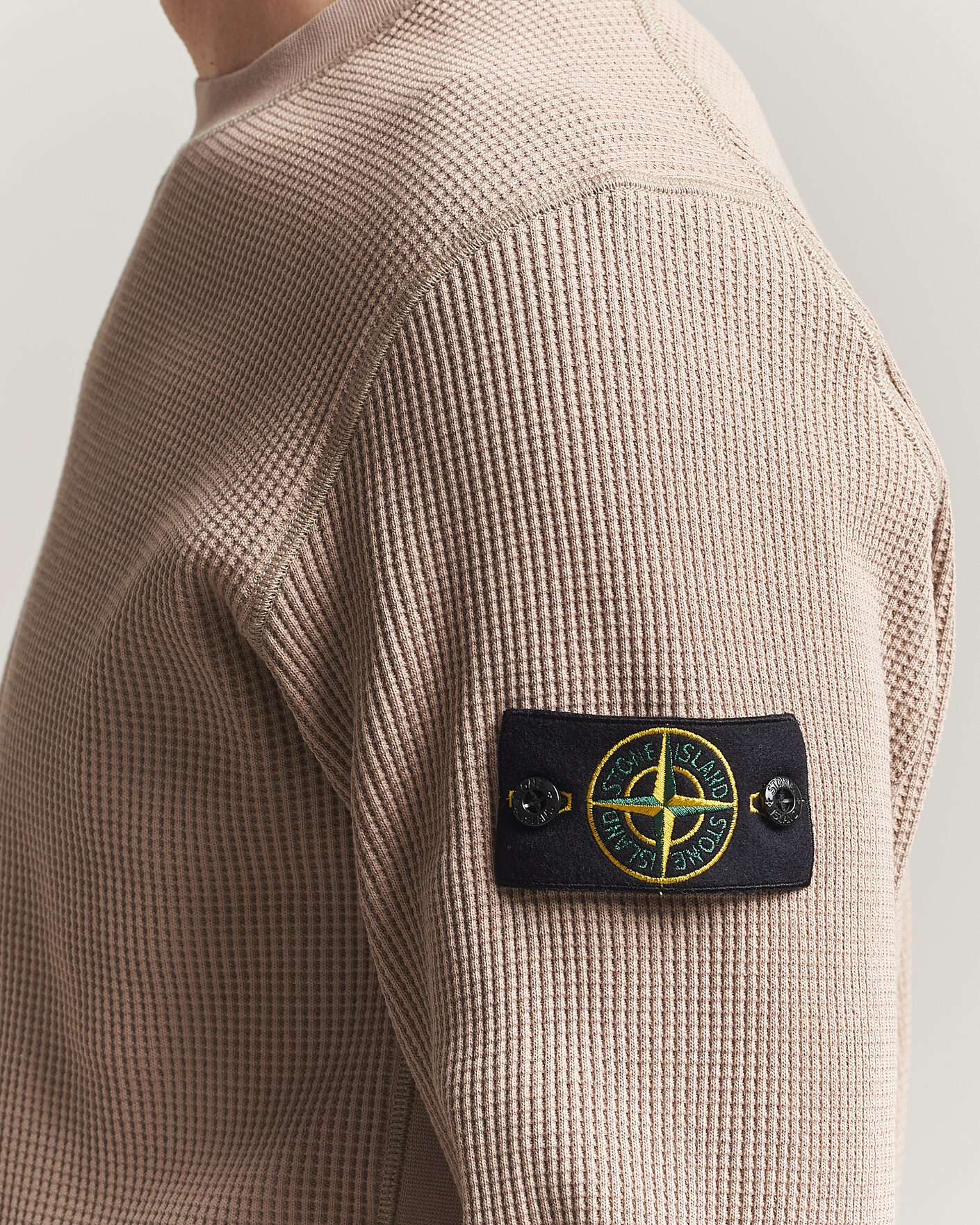 Herre | Gensere | Stone Island | Organic Cotton Waffle Fleece Sweatshirt Desert
