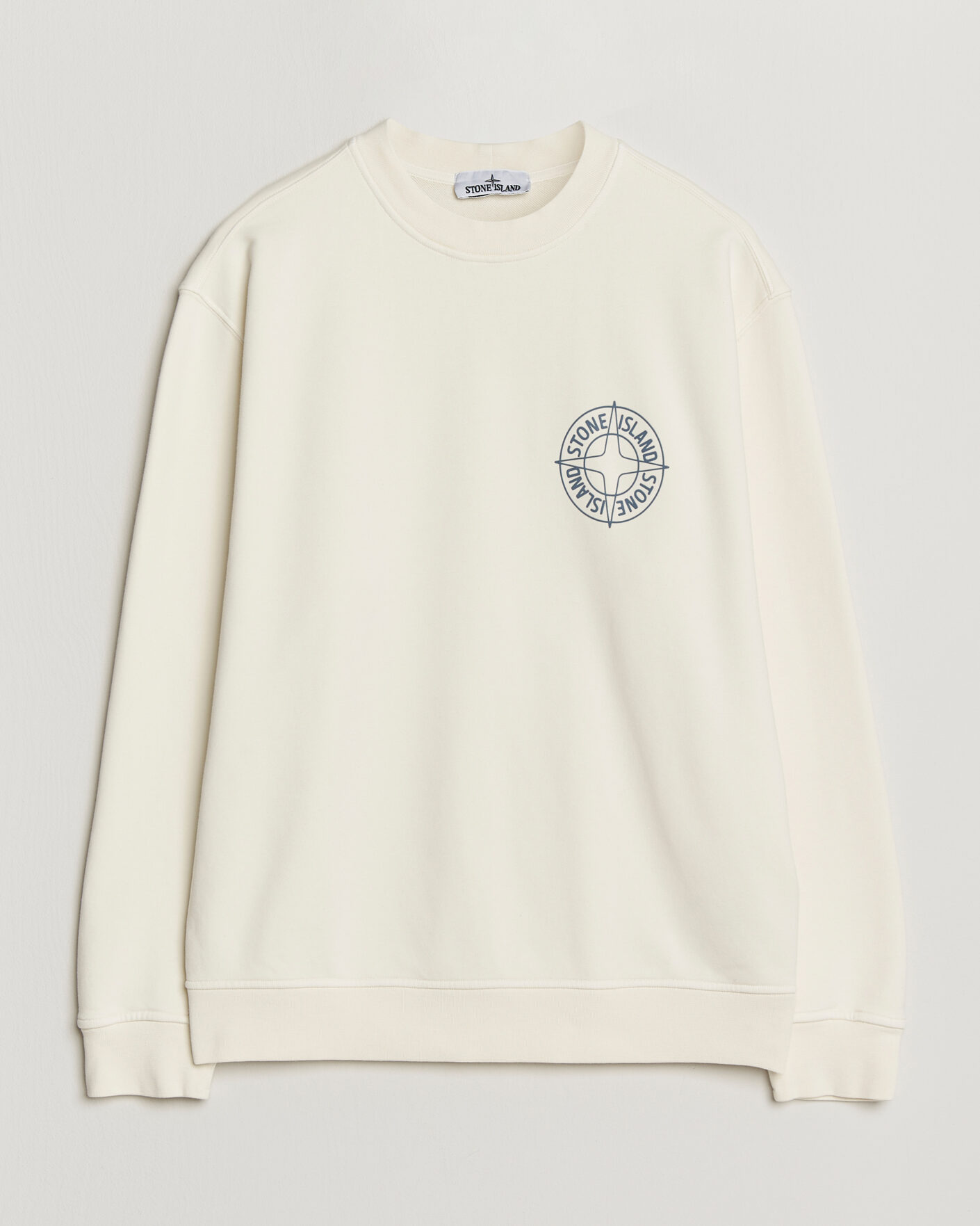 Herre | Gensere | Stone Island | Cotton Fleece Printed Logo Sweatshirt Ivory