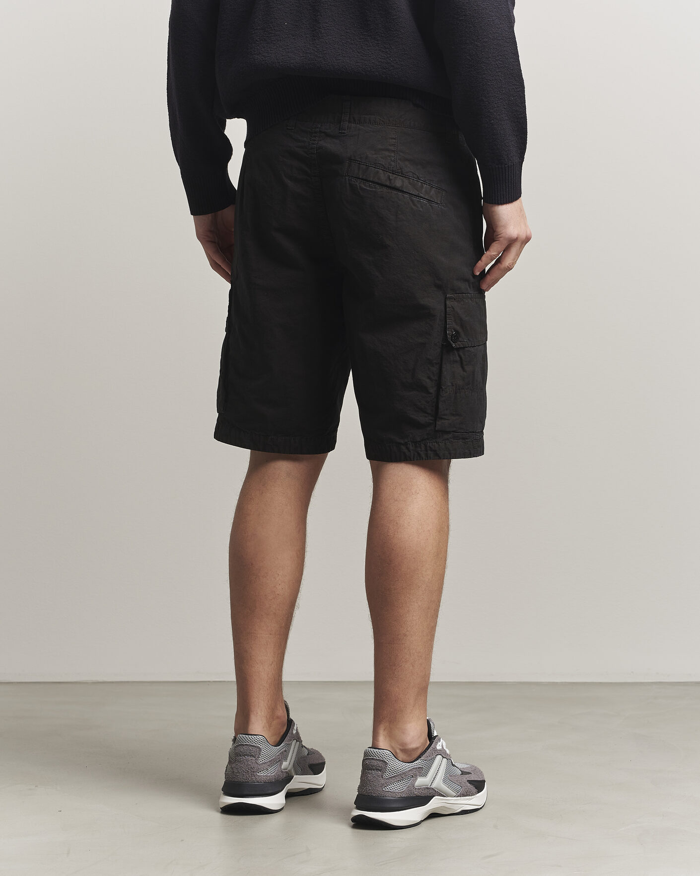 Herre | Shorts | Stone Island | Brushed Cotton Canvas Cargo Shorts Black