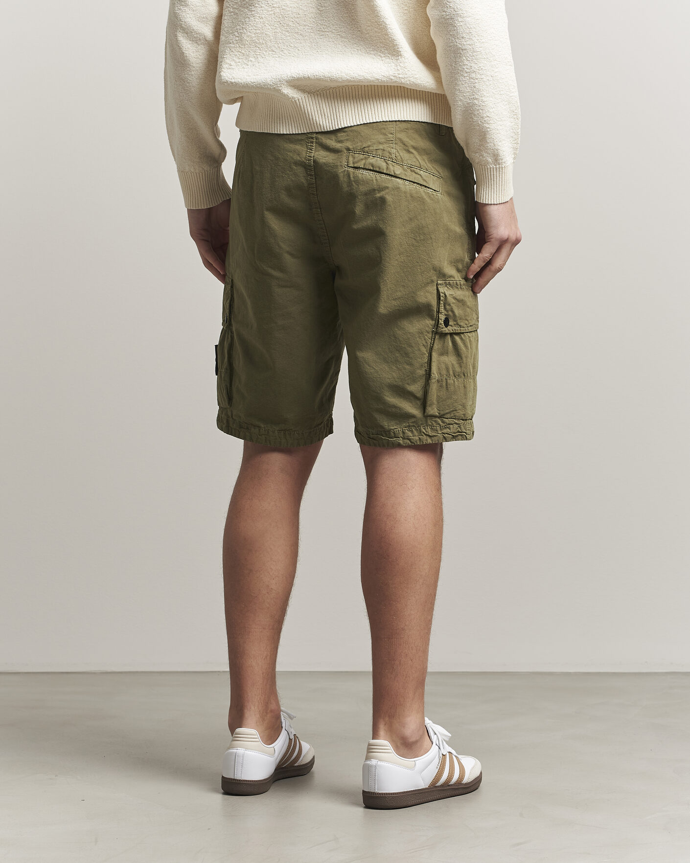 Herre | Shorts | Stone Island | Brushed Cotton Canvas Cargo Shorts Military Green