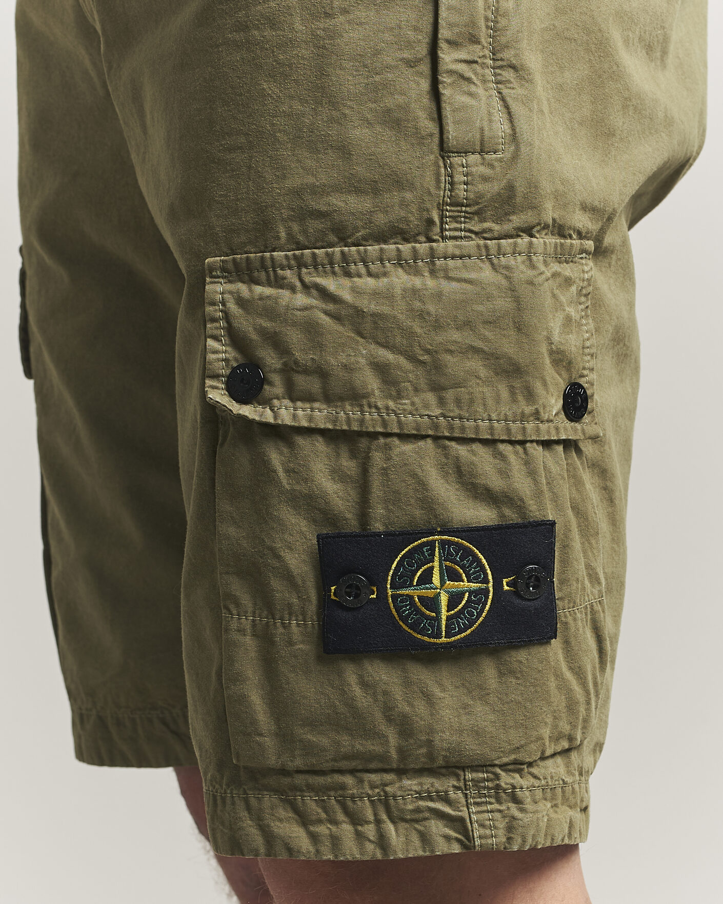 Herre | Shorts | Stone Island | Brushed Cotton Canvas Cargo Shorts Military Green