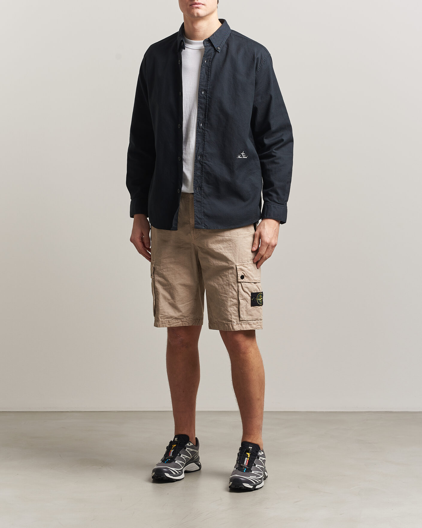 Herre | Shorts | Stone Island | Brushed Cotton Canvas Cargo Shorts Desert