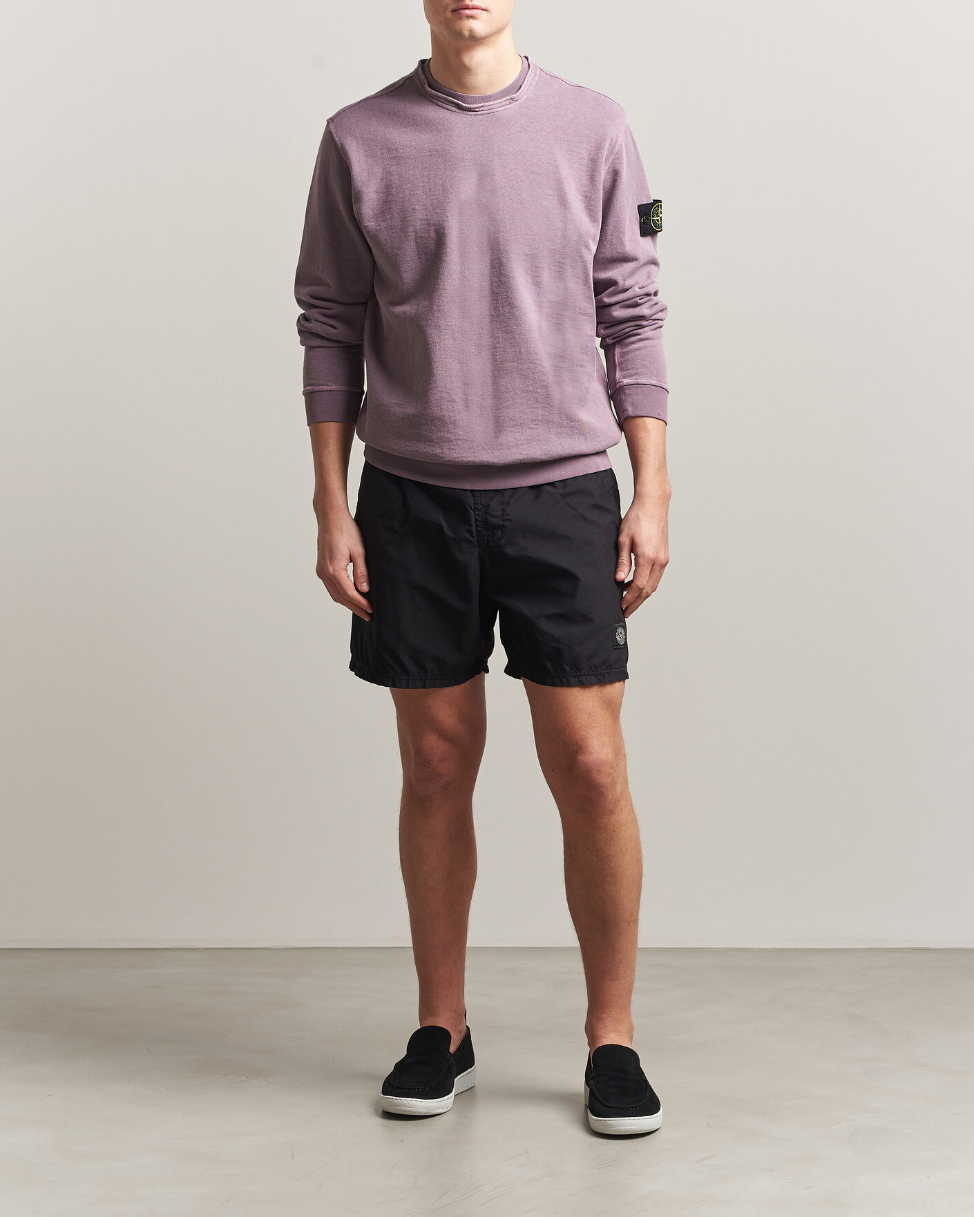Herre | Badeshorts | Stone Island | Brushed Nylon Swimshorts Black