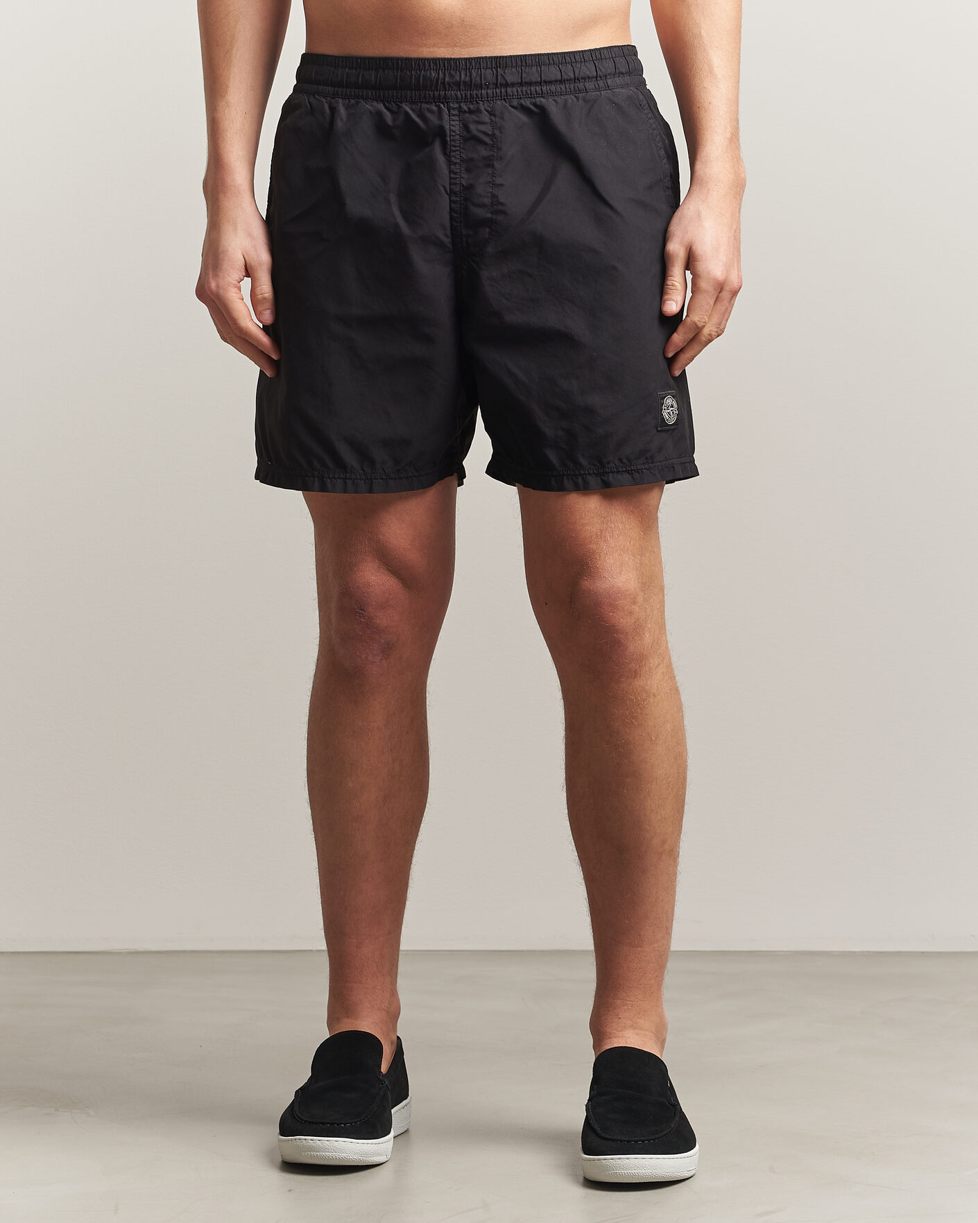 Herre | Badeshorts | Stone Island | Brushed Nylon Swimshorts Black
