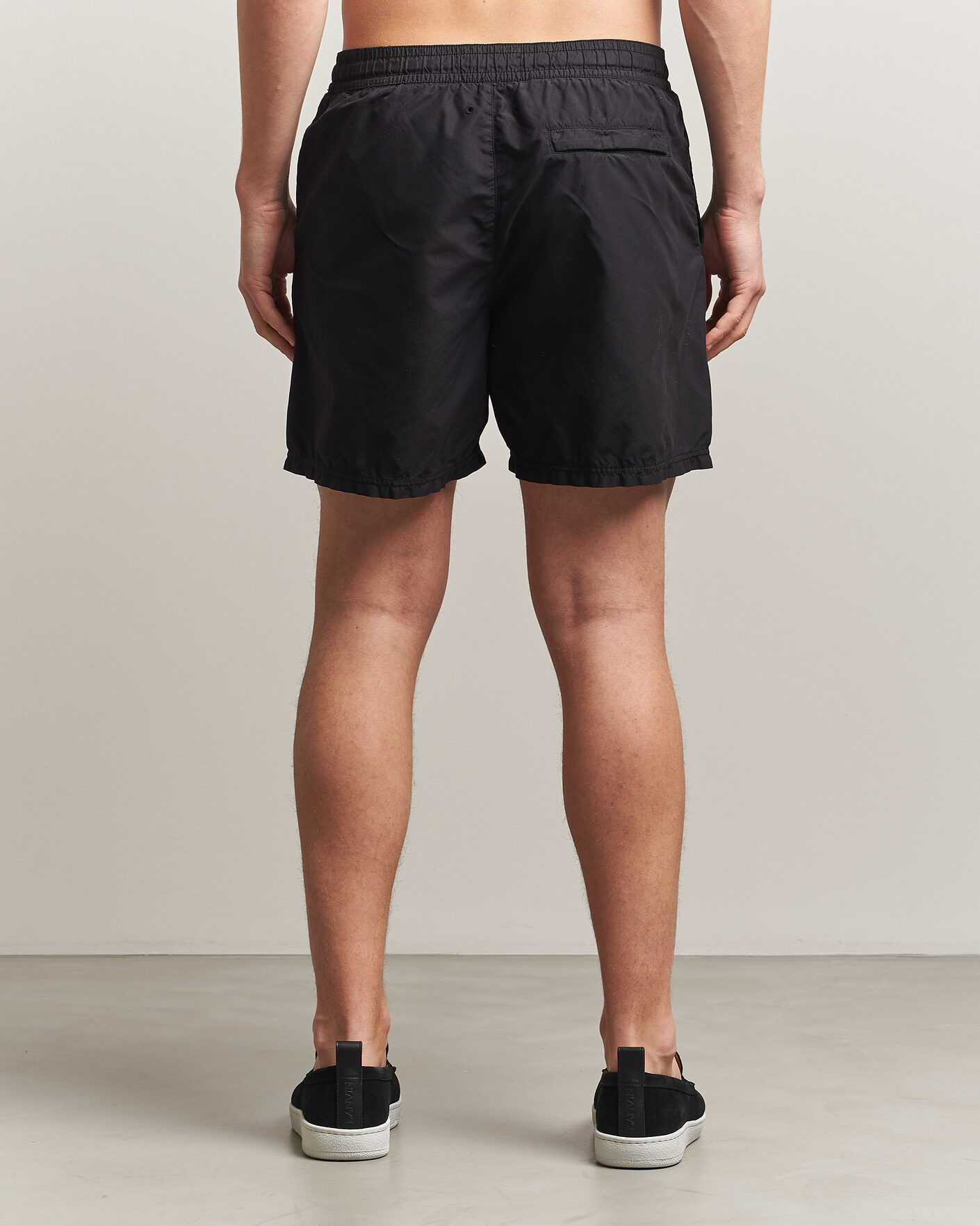 Herre | Badeshorts | Stone Island | Brushed Nylon Swimshorts Black