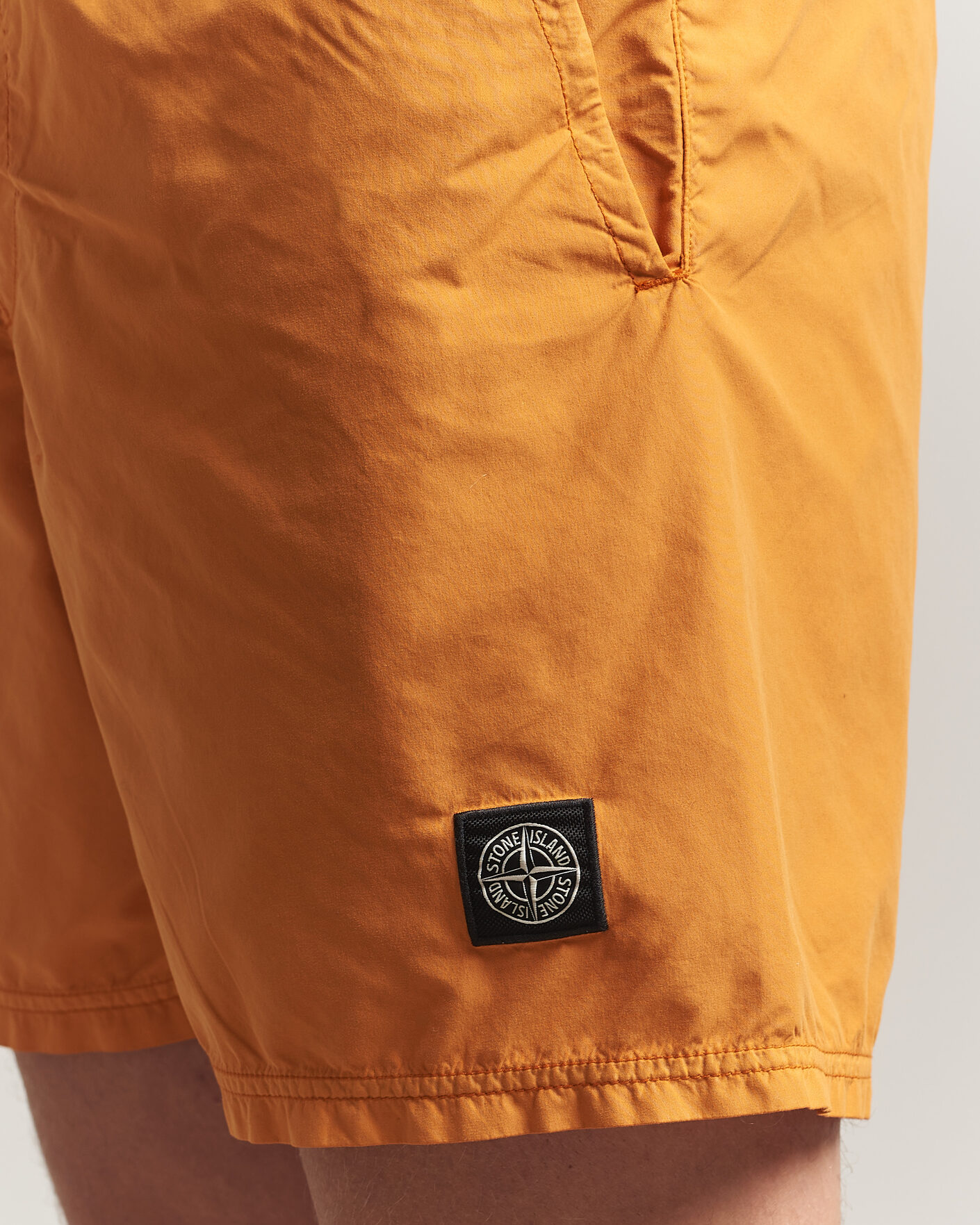 Herre | Badeshorts | Stone Island | Brushed Nylon Swimshorts Tangerine
