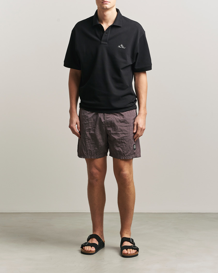 Herre | Badeshorts | Stone Island | Nylon Metal Econyl Swimshorts Purple Grey