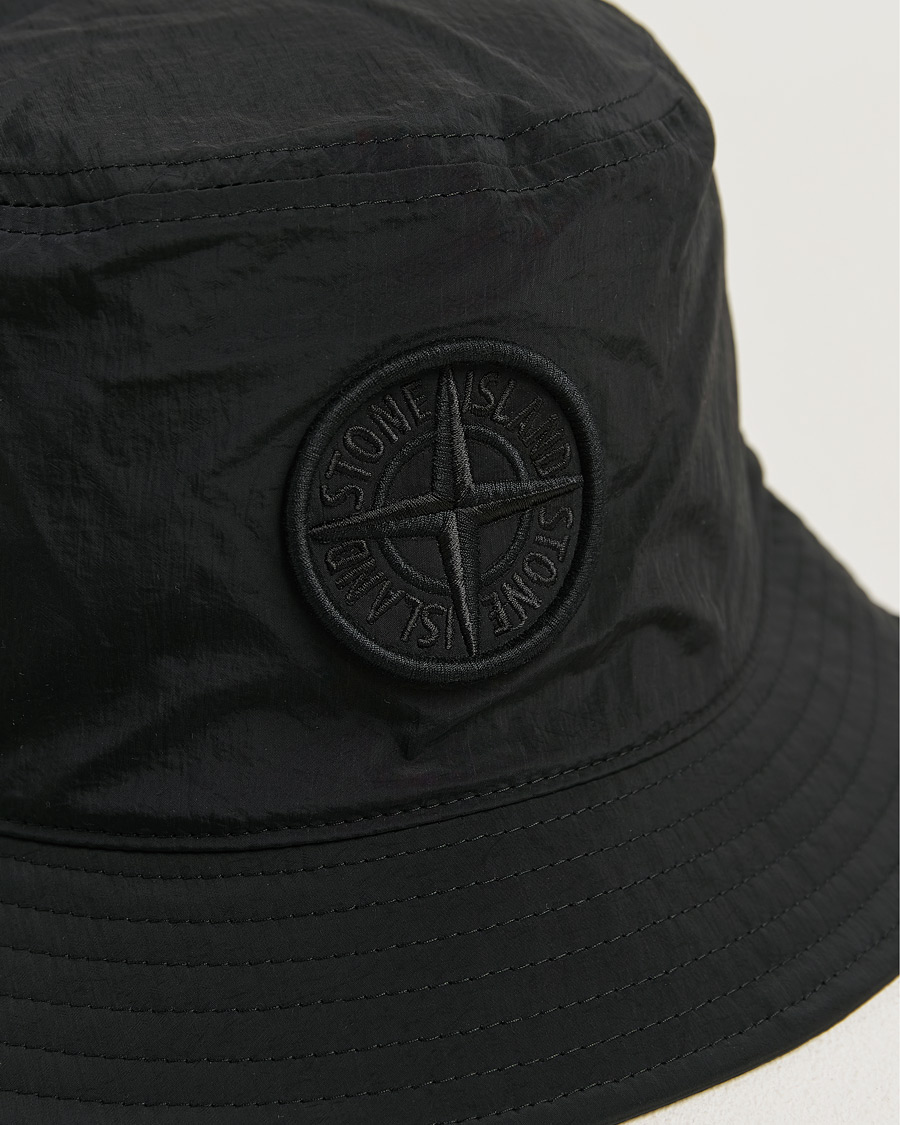 Herre | Stone Island Nylon Metal Bucket Hat Black | Stone Island | Nylon Metal Bucket Hat Black