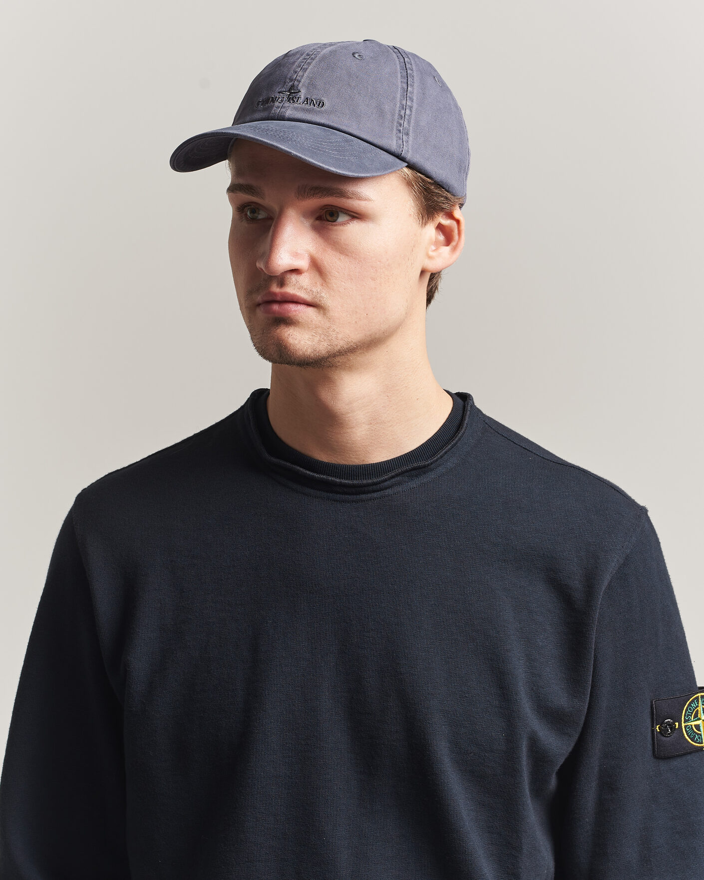 Herre | Hatter og capser | Stone Island | Cotton Gabardine Cap Blue/Grey