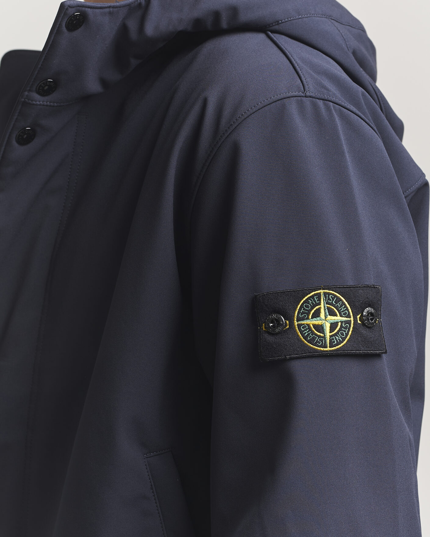 Herre | Jakker | Stone Island | Soft Shell Hooded Jacket Navy