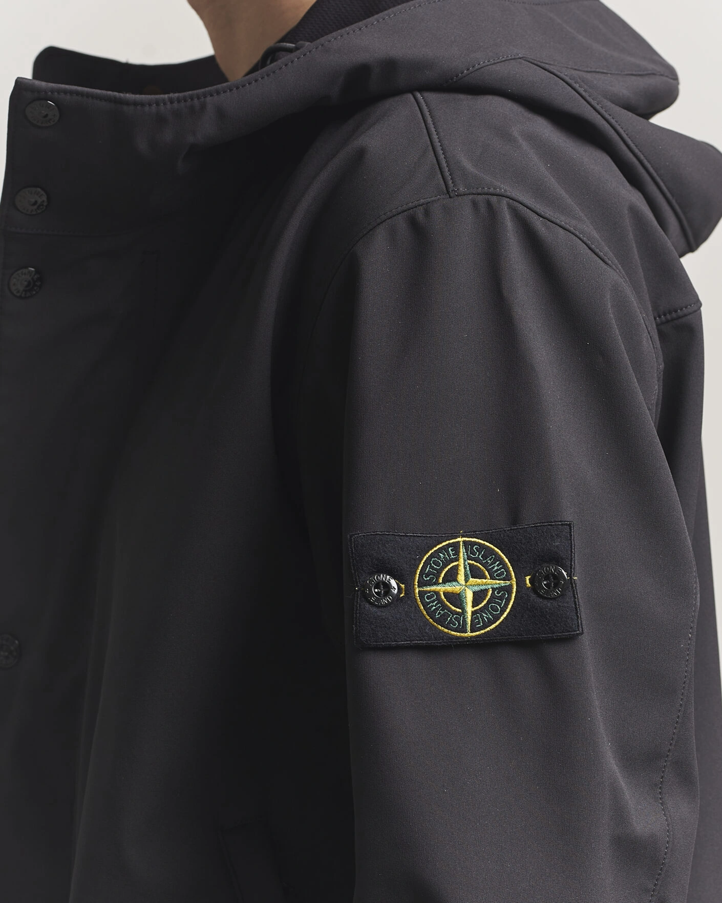 Herre | Jakker | Stone Island | Soft Shell Hooded Jacket Black