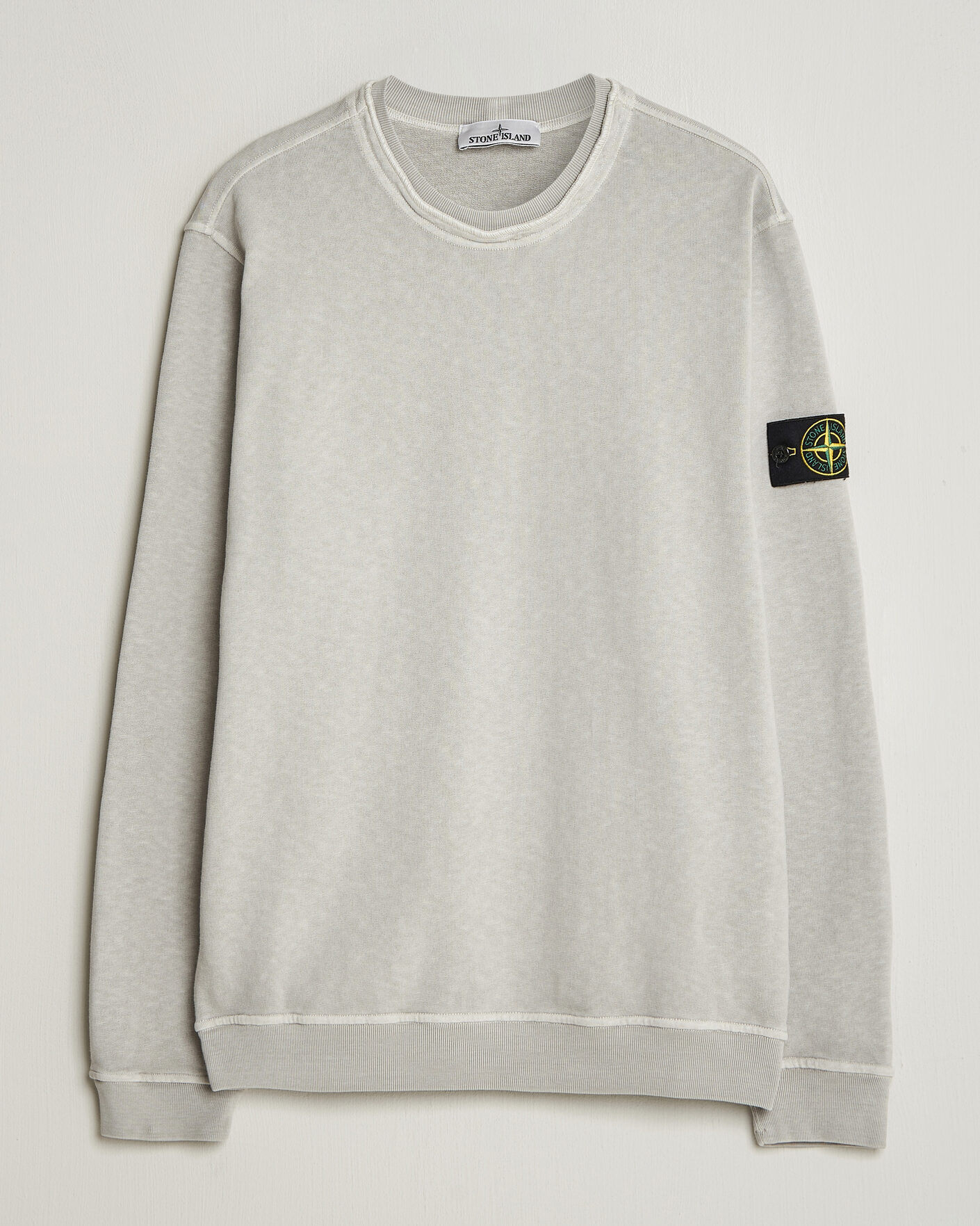 Herre | Gensere | Stone Island | Old Dyed Cotton Sweatshirt Pearl Grey