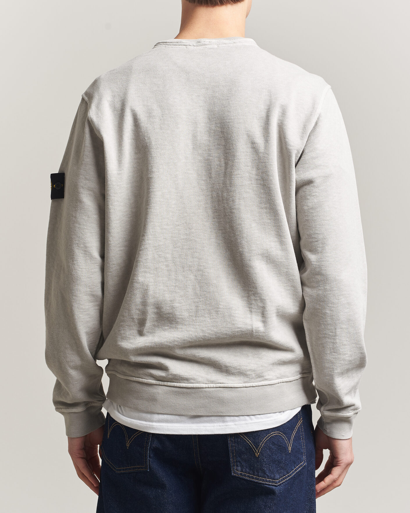 Herre | Gensere | Stone Island | Old Dyed Cotton Sweatshirt Pearl Grey