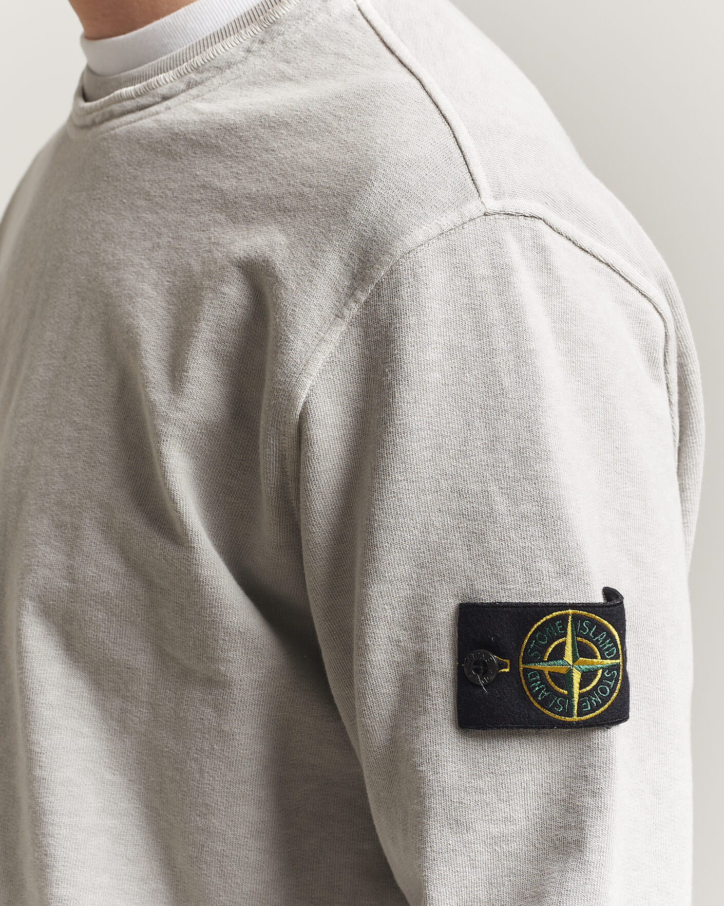 Herre | Gensere | Stone Island | Old Dyed Cotton Sweatshirt Pearl Grey