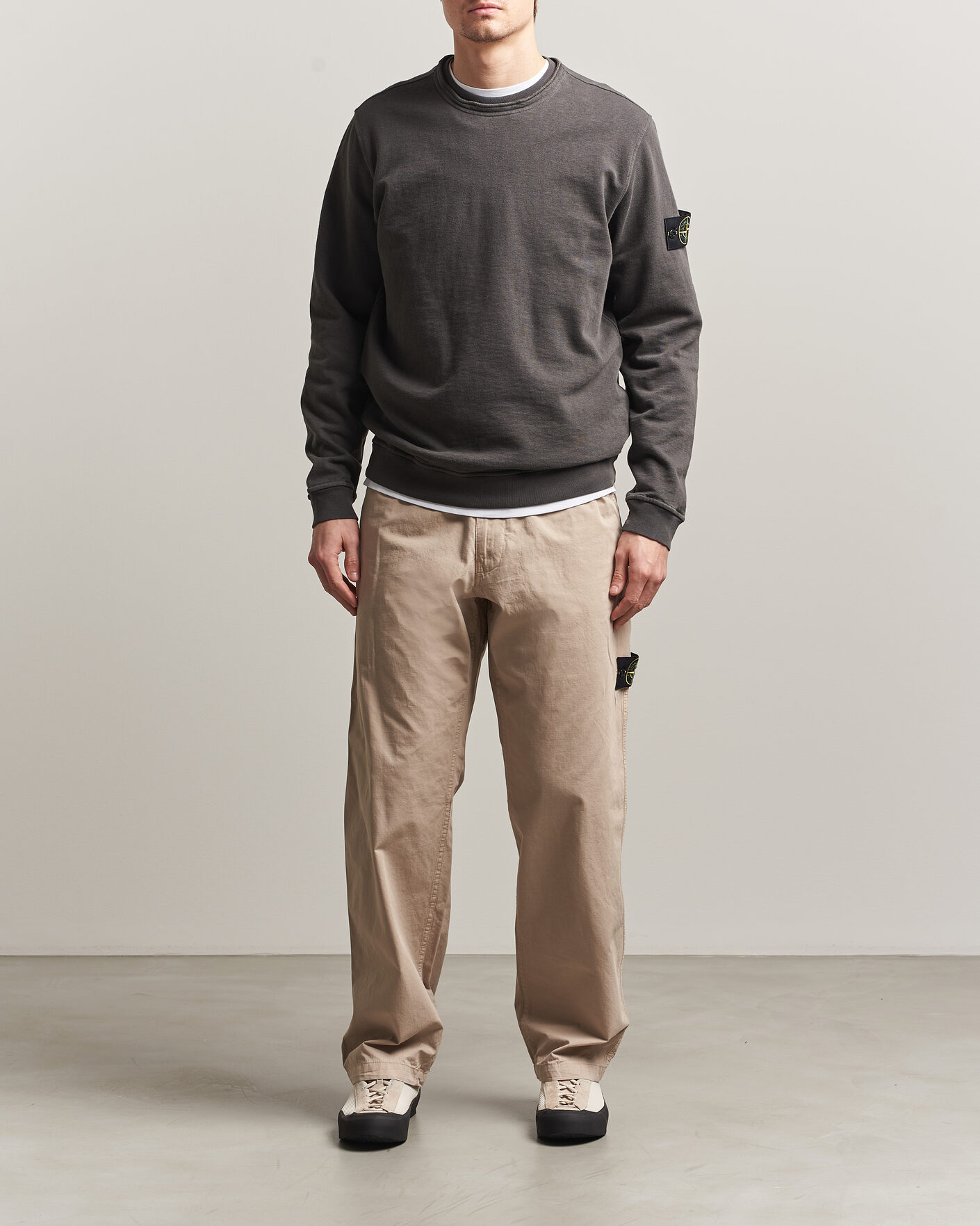 Herre | Gensere | Stone Island | Old Dyed Cotton Sweatshirt Charcoal