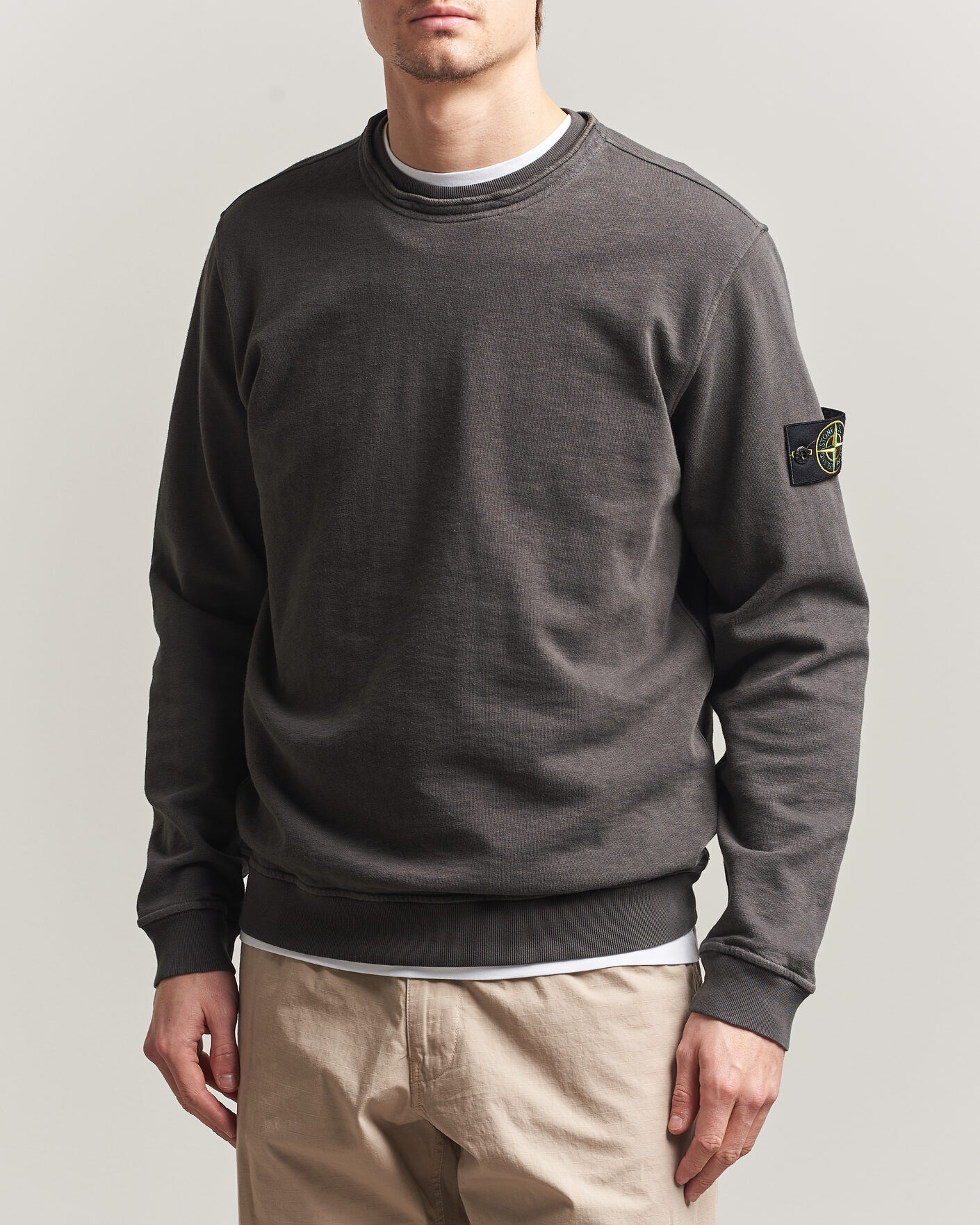 Herre | Gensere | Stone Island | Old Dyed Cotton Sweatshirt Charcoal