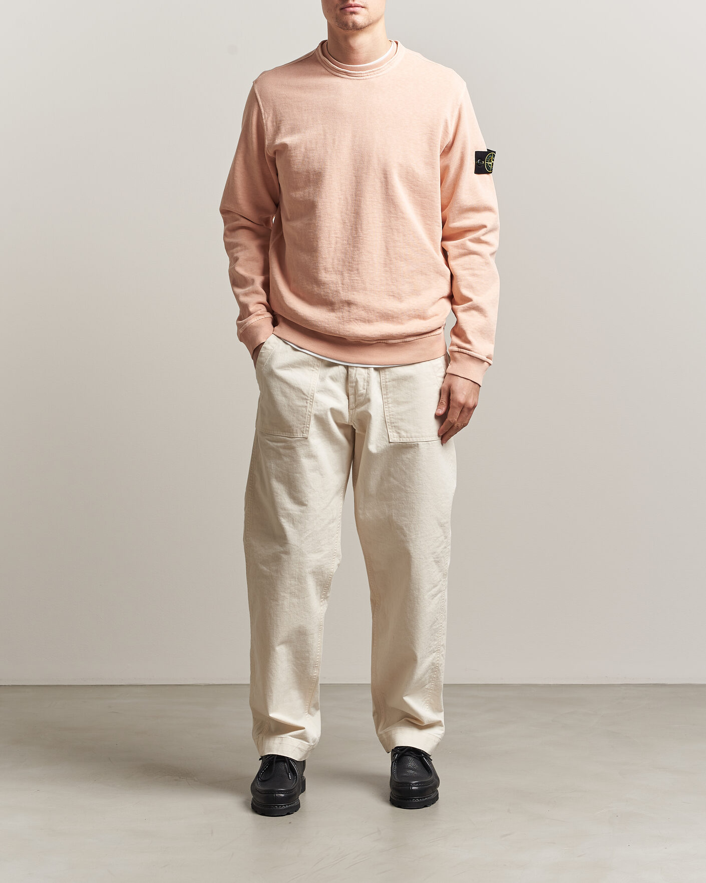 Herre | Gensere | Stone Island | Old Dyed Cotton Sweatshirt Plaster Pink
