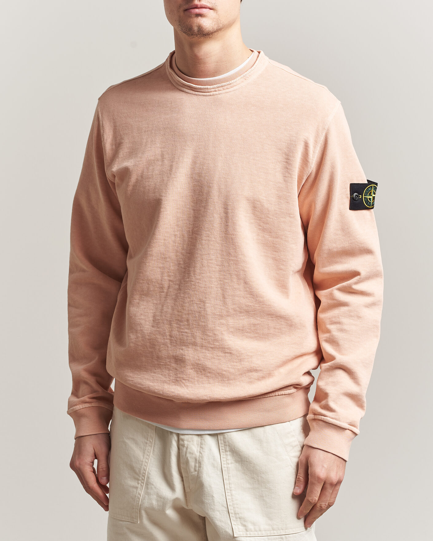 Herre | Gensere | Stone Island | Old Dyed Cotton Sweatshirt Plaster Pink