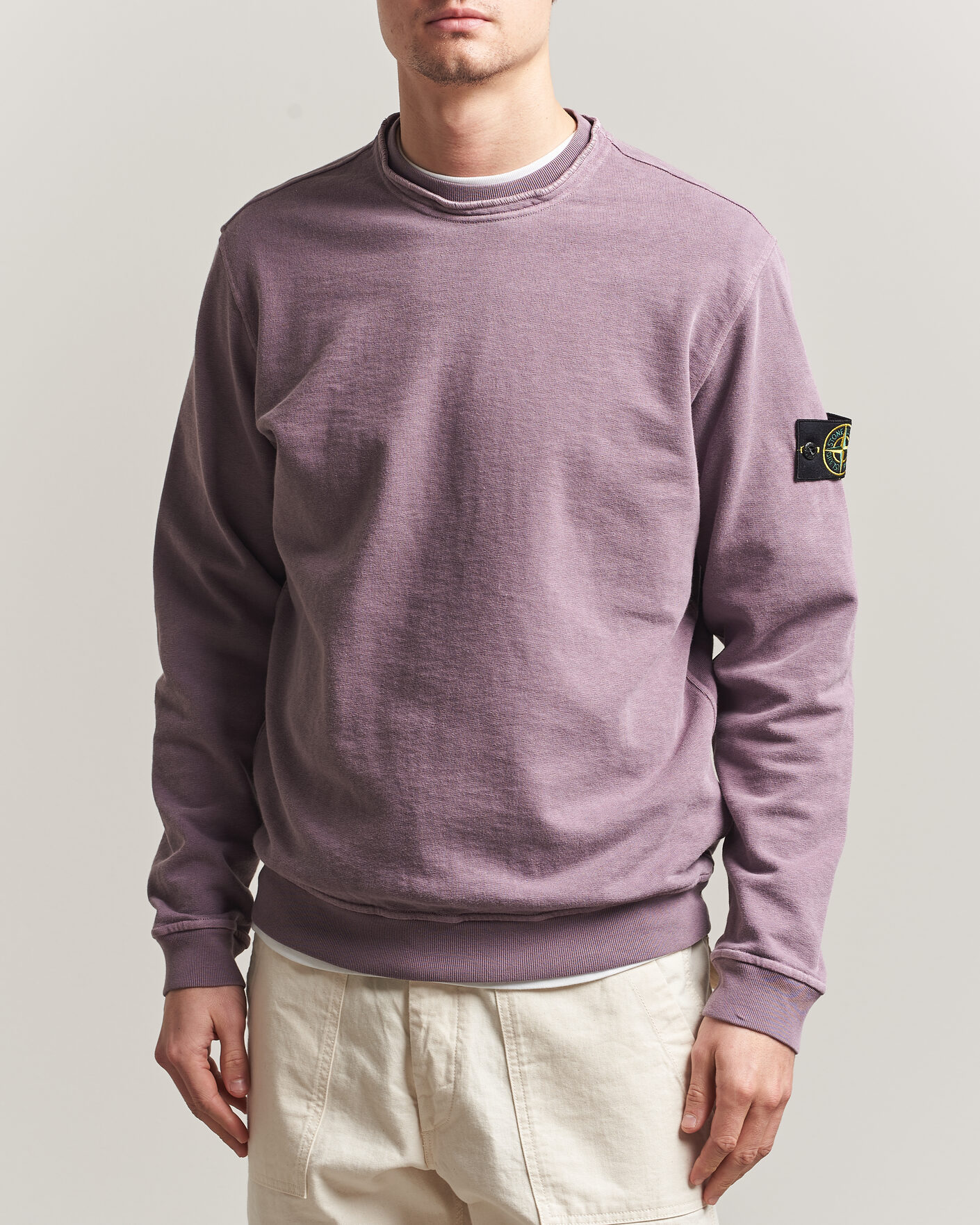 Herre | Gensere | Stone Island | Old Dyed Cotton Sweatshirt Purple Grey