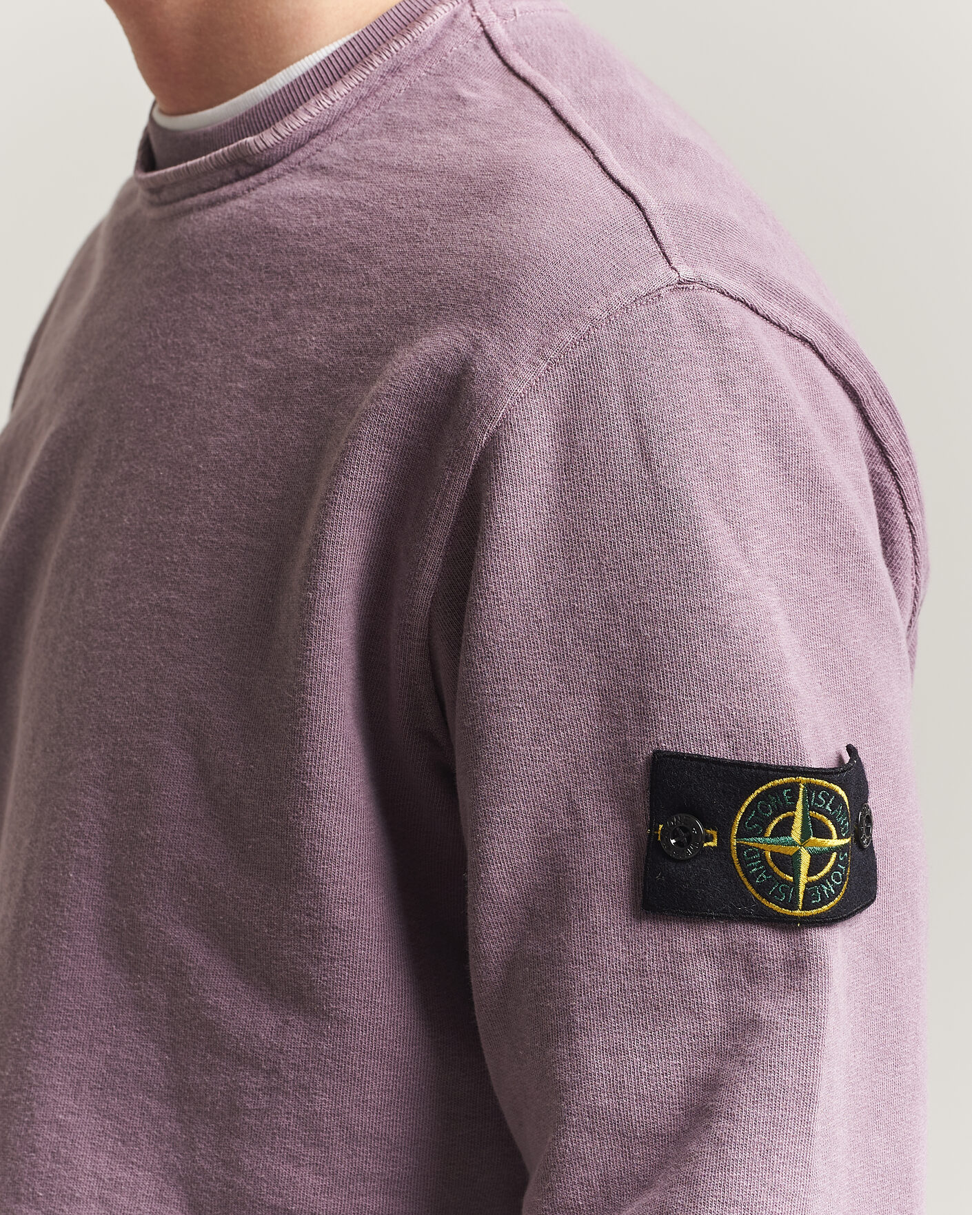 Herre | Gensere | Stone Island | Old Dyed Cotton Sweatshirt Purple Grey