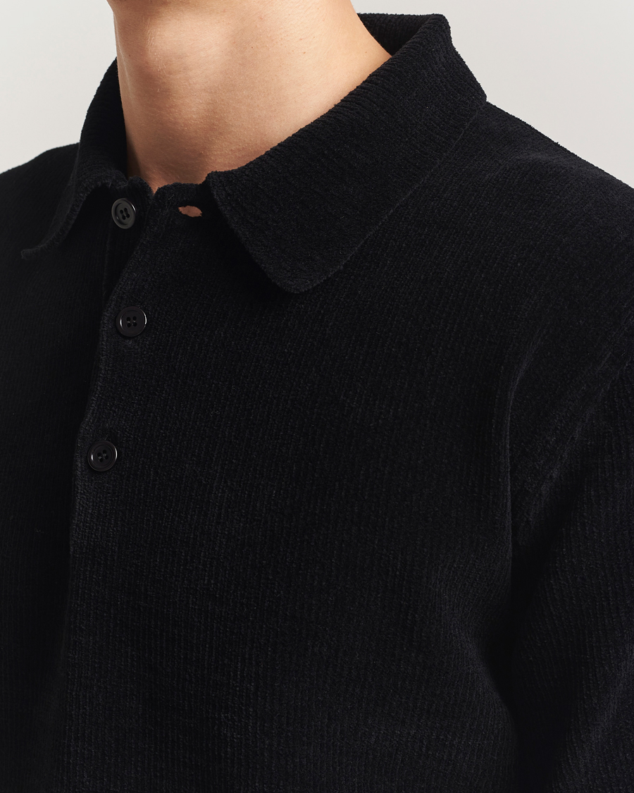 Herre | Pikéer | Sunflower | Chenile Long Sleeve Polo Black