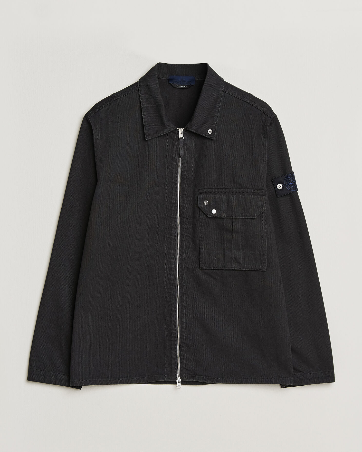 Herre | Jakker | Stone Island | Denim Zip Overshirt Black