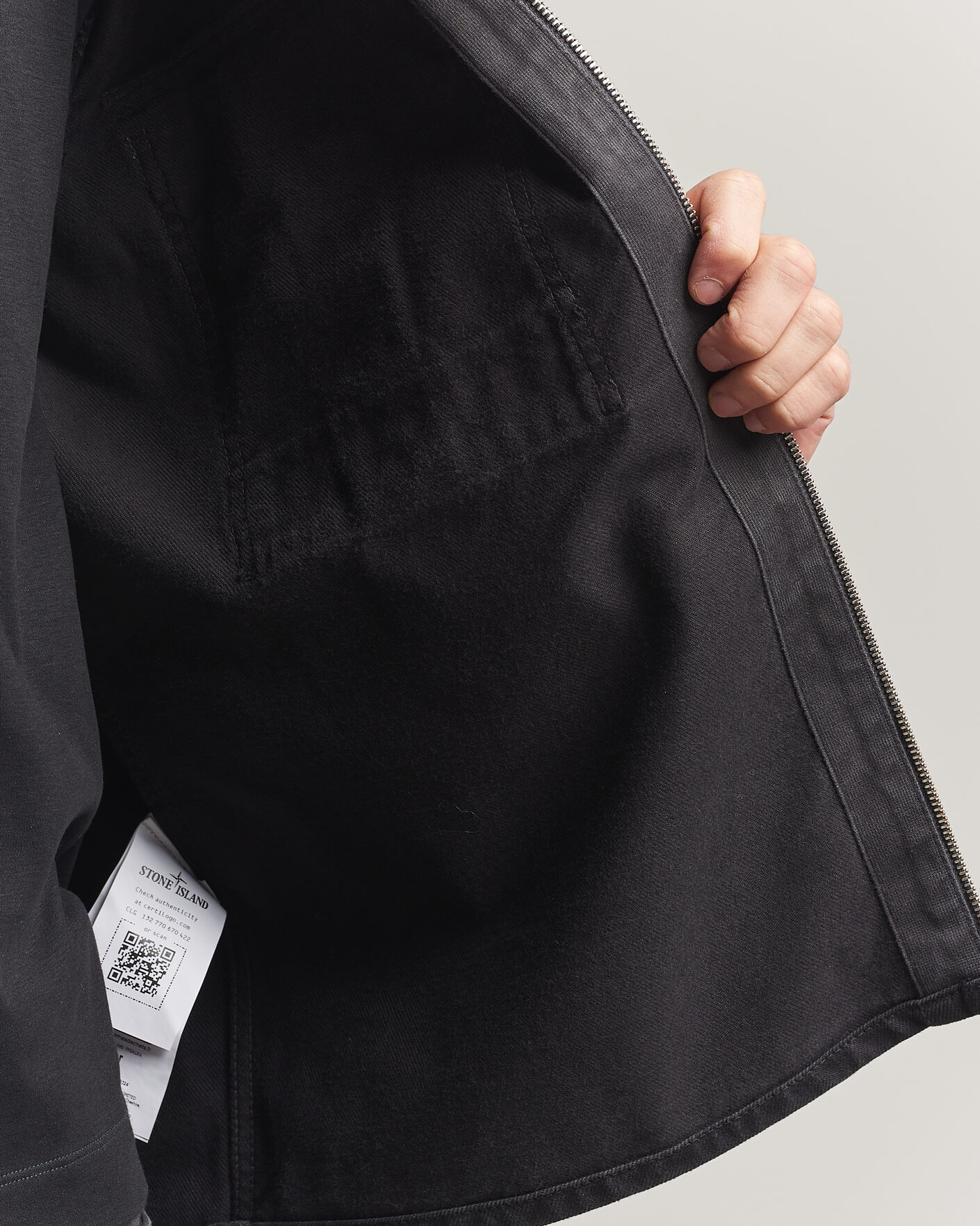 Herre | Jakker | Stone Island | Denim Zip Overshirt Black