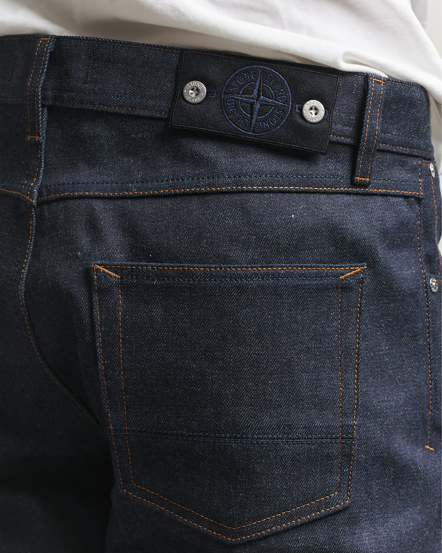 Herre | Jeans | Stone Island | Slim Fit Raw Denim Jeans Blue
