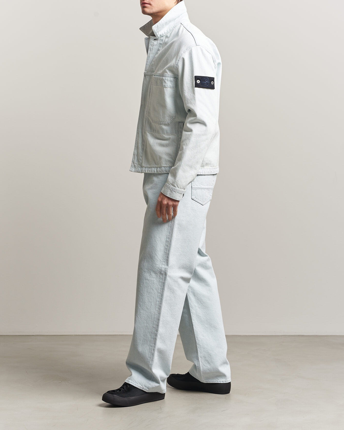 Herre | Skjorter | Stone Island | Loose Fit Denim Jeans Blue Extra Bleach