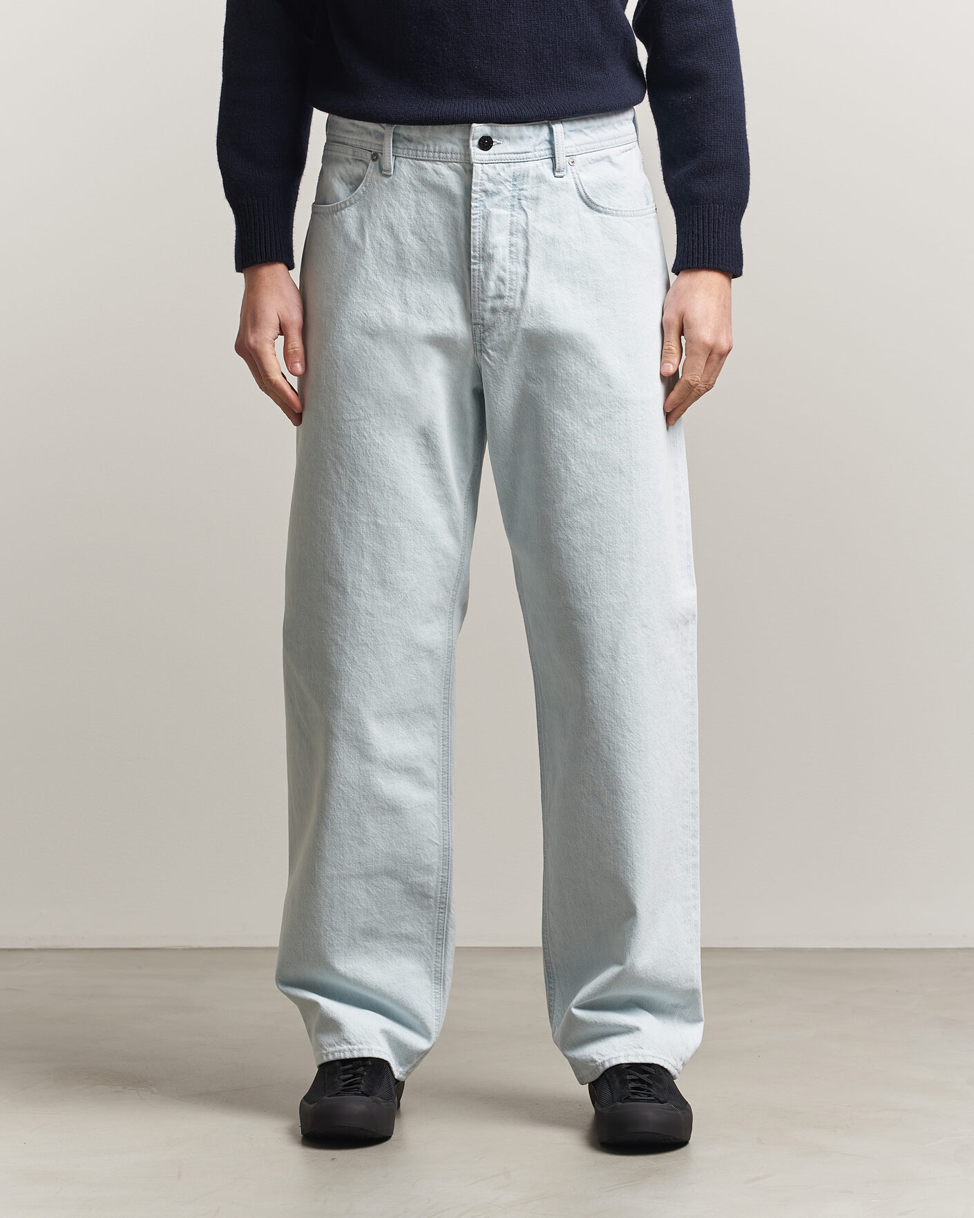 Herre | Skjorter | Stone Island | Loose Fit Denim Jeans Blue Extra Bleach