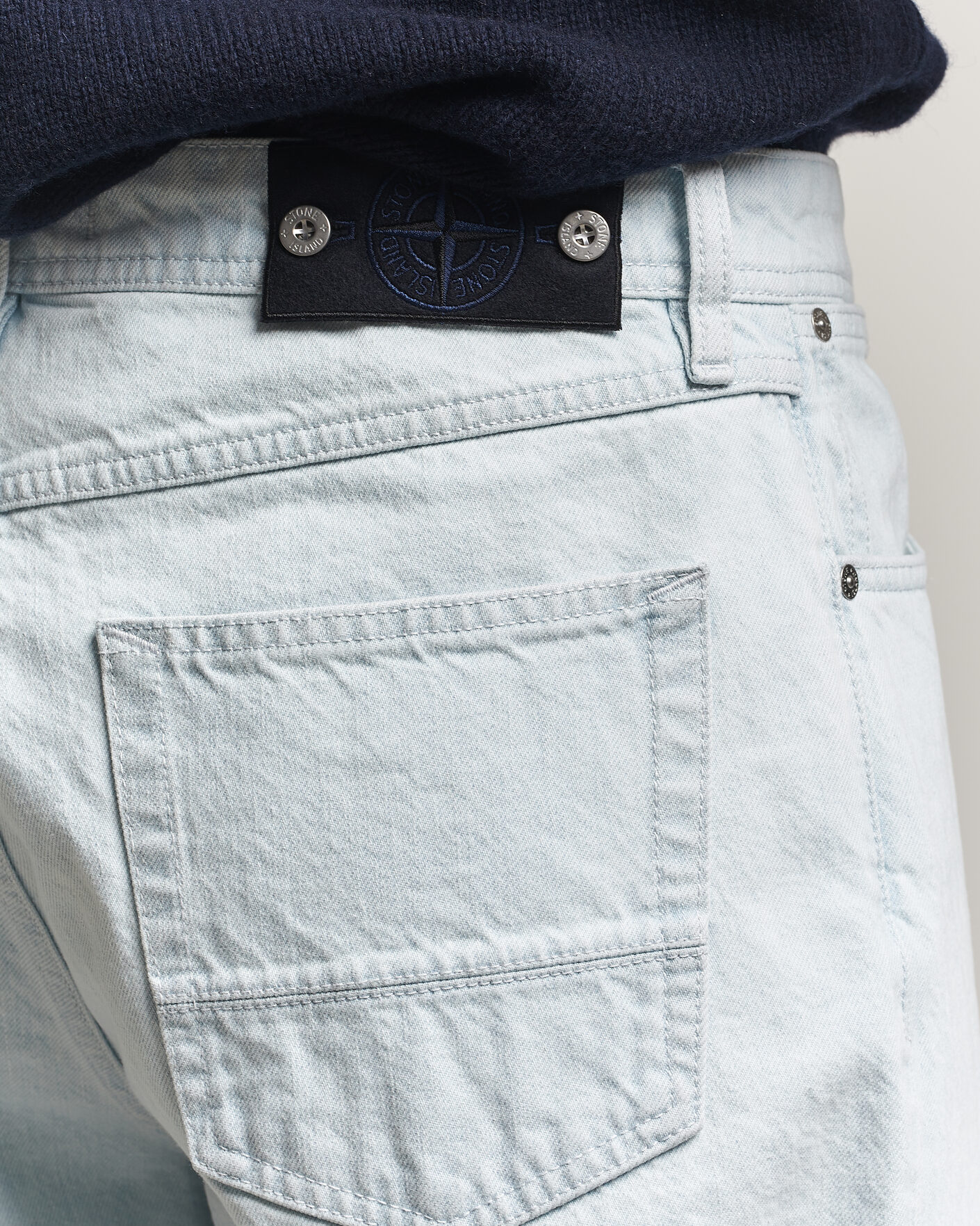 Herre | Jeans | Stone Island | Loose Fit Denim Jeans Blue Extra Bleach