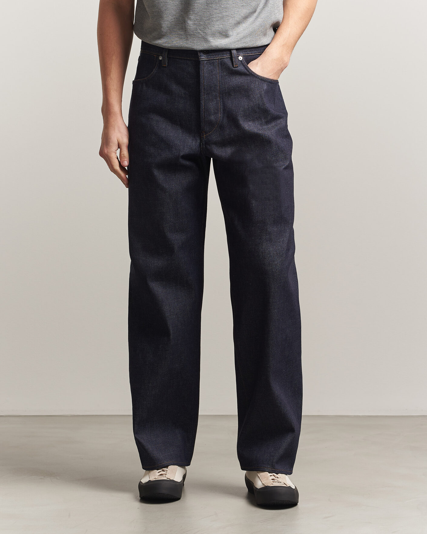 Herre | Skjorter | Stone Island | Loose Fit Denim Jeans Blue Raw