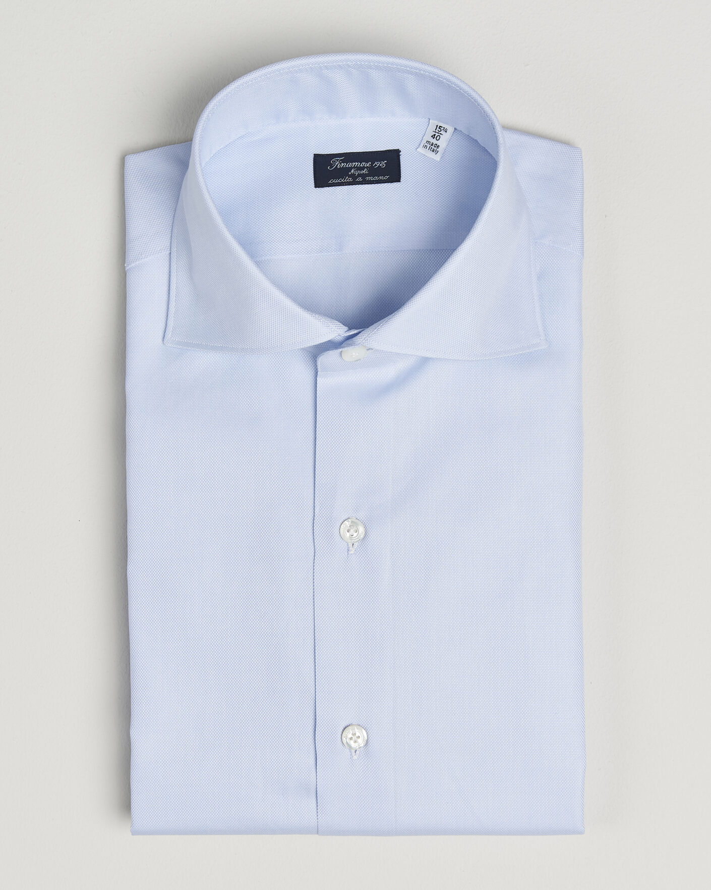 Herre | Skjorter | Finamore Napoli | Milano Slim Royal Oxford Dress Shirt Light Blue
