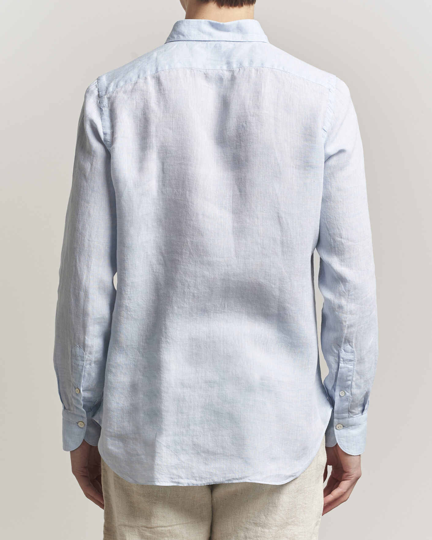 Herre | Skjorter | Finamore Napoli | Gaeta Linen Shirt Light Blue
