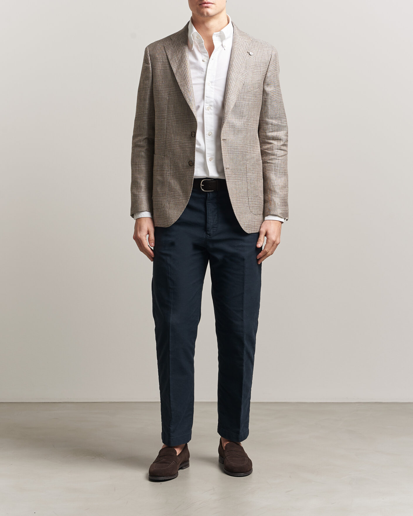 Herre | Skjorter | Finamore Napoli | Gaeta Oxford Button Down Shirt White