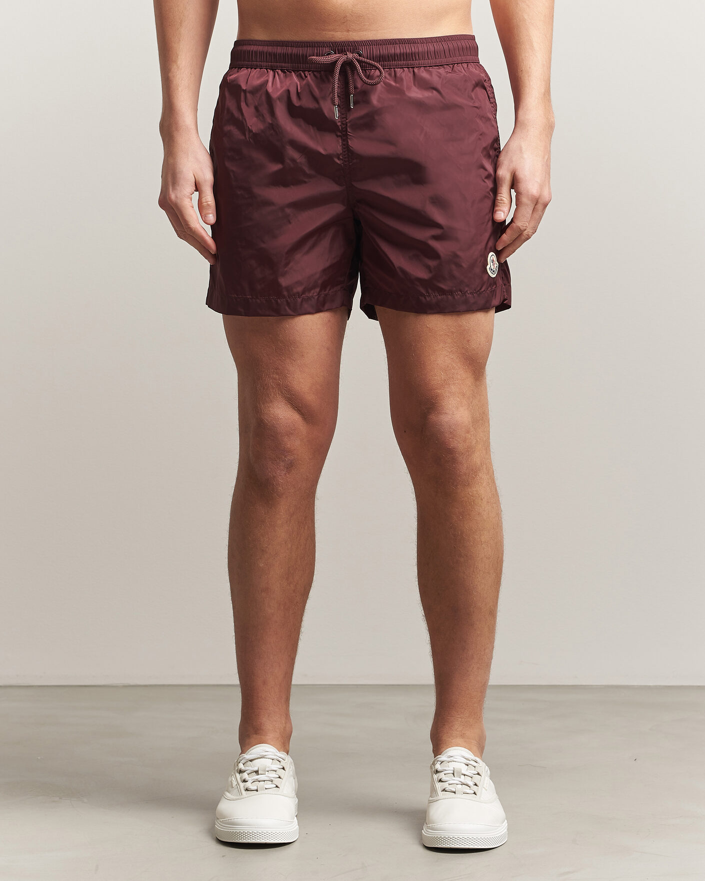 Herre | Badeshorts | Moncler | Nylon Swim Shorts Burgundy