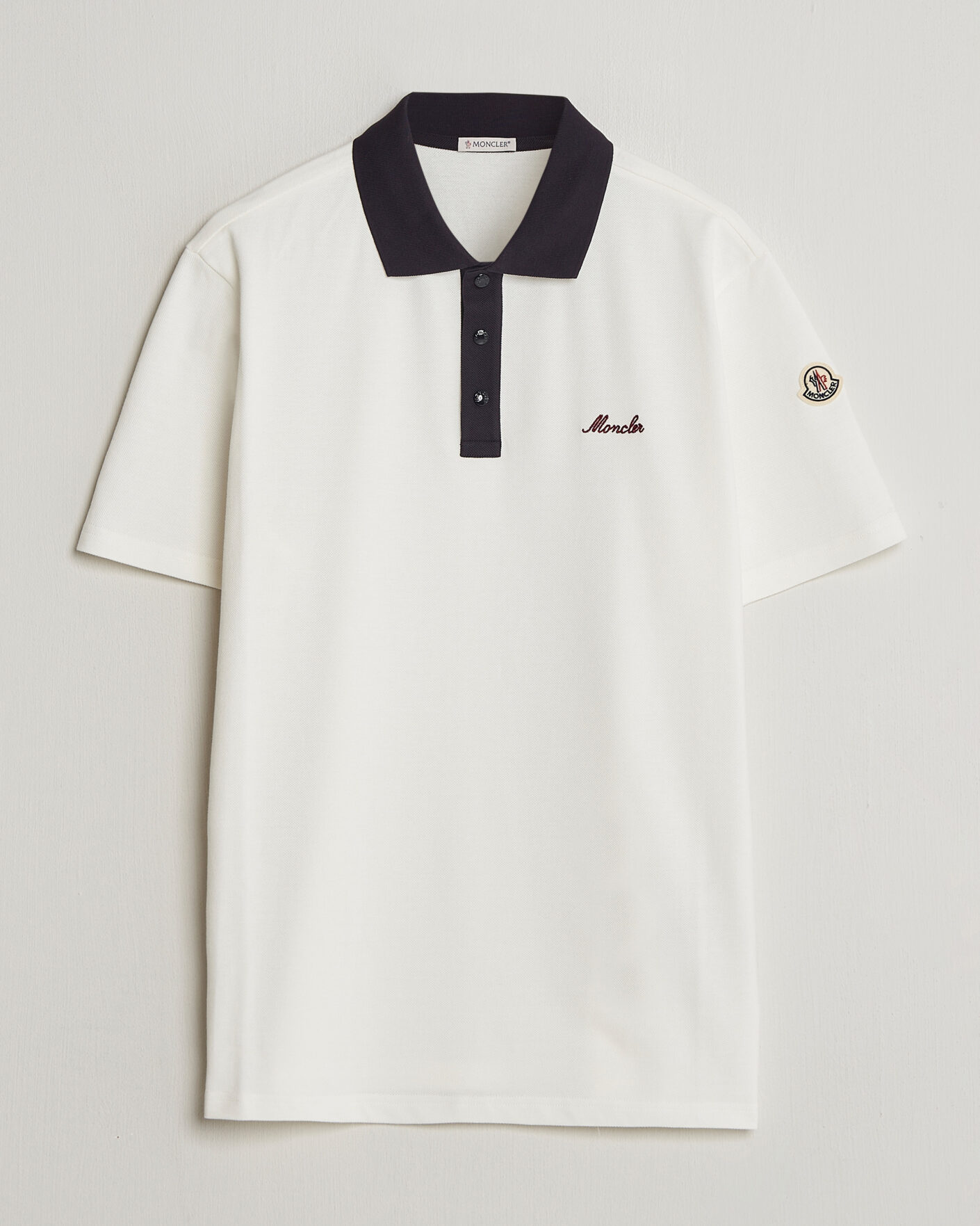 Herre | Pikéer | Moncler | Signature Logo Polo Off White