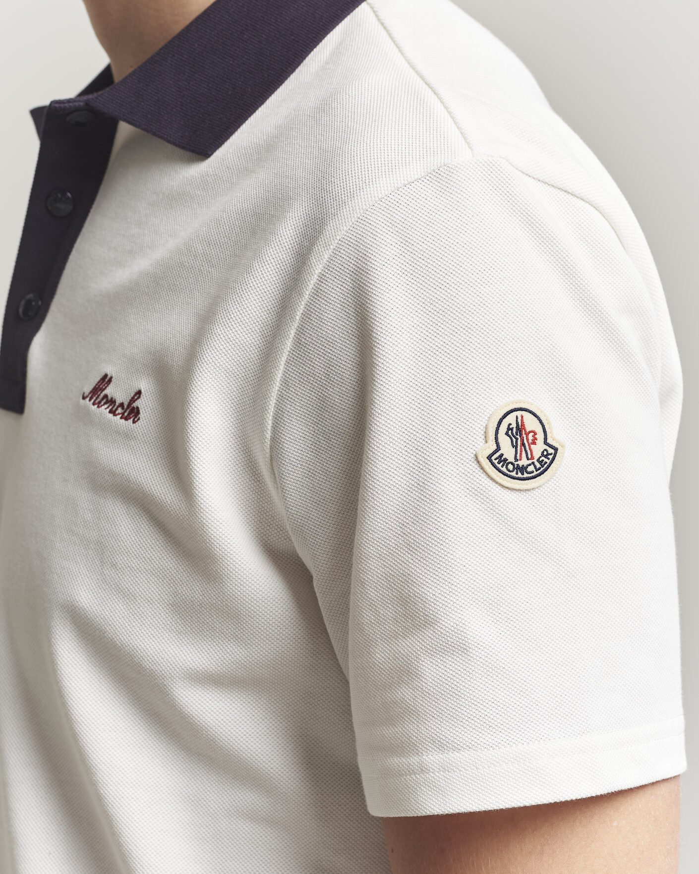Herre | Pikéer | Moncler | Signature Logo Polo Off White