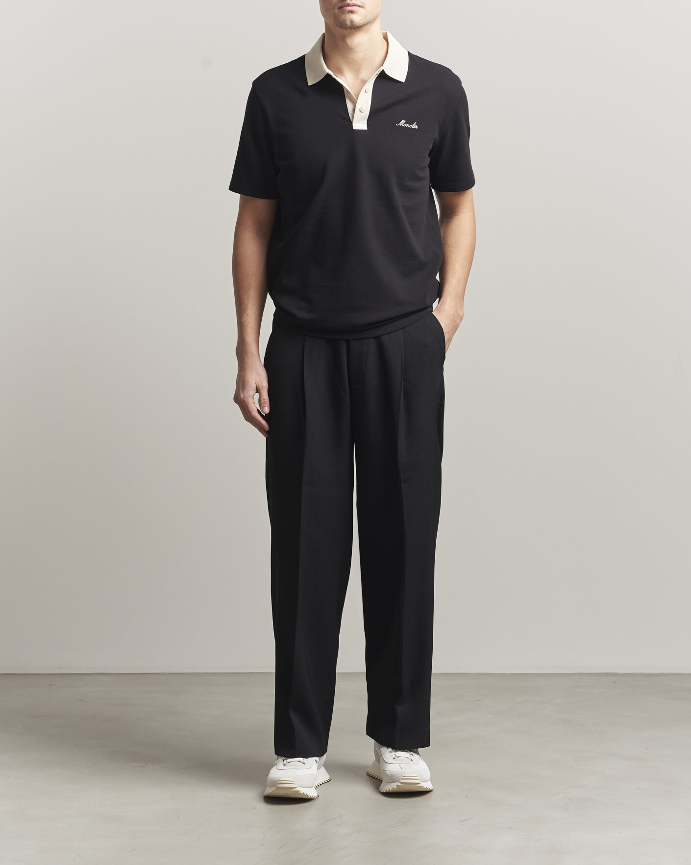 Herre | Pikéer | Moncler | Signature Logo Polo Black